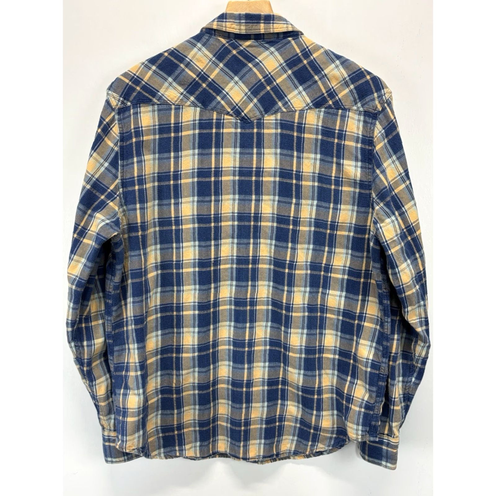 Lucky Brand LUCKY BRAND Men’s Large Classic Fit True Indigo Pearl Snap Plaid Shirt Western Size US L / EU 52-54 / 3 - 5 Thumbnail