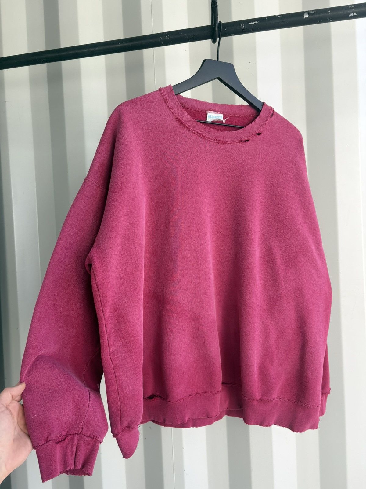 Vintage Thrashed Boxy Distressed Faded Sweater Grunge Band Size US XXL / EU 58 / 5 - 1 Thumbnail