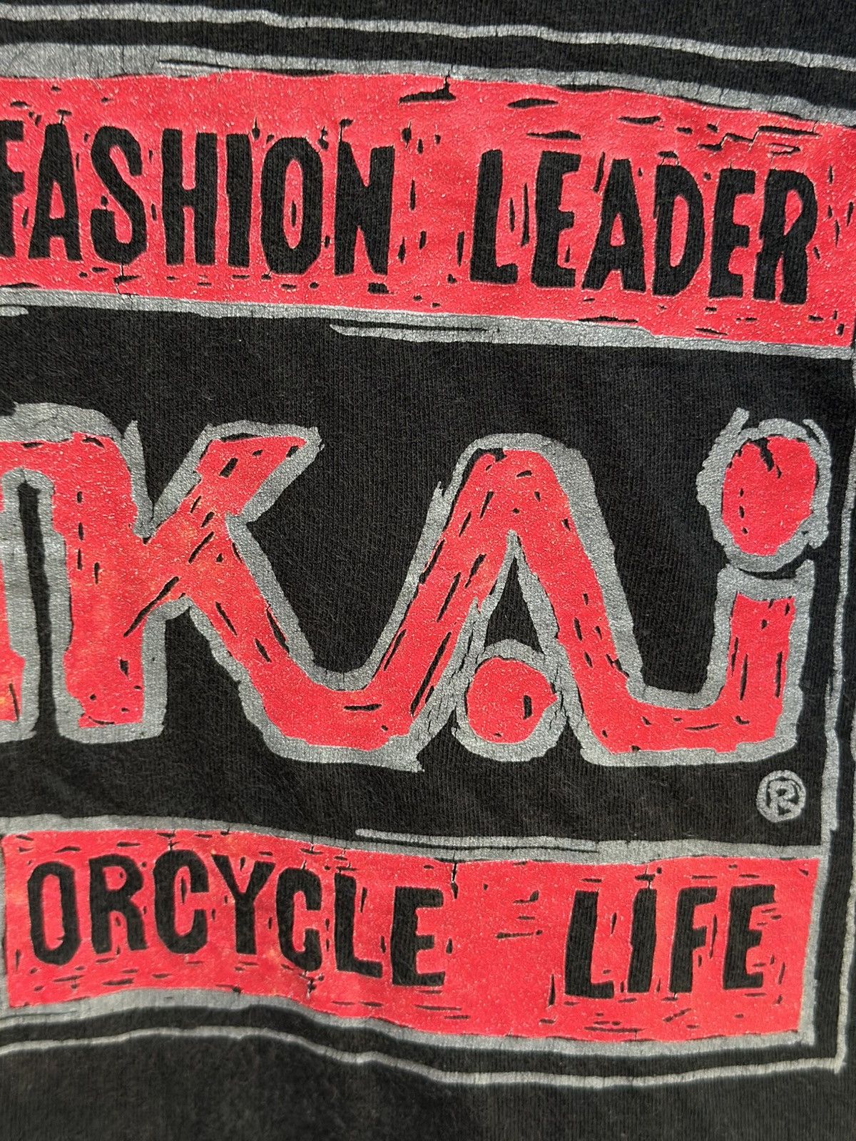Fruit Of The Loom Thrashed Vintage Motorcycle Top Fashion Leader Nankai Faded Size US L / EU 52-54 / 3 - 4 Thumbnail