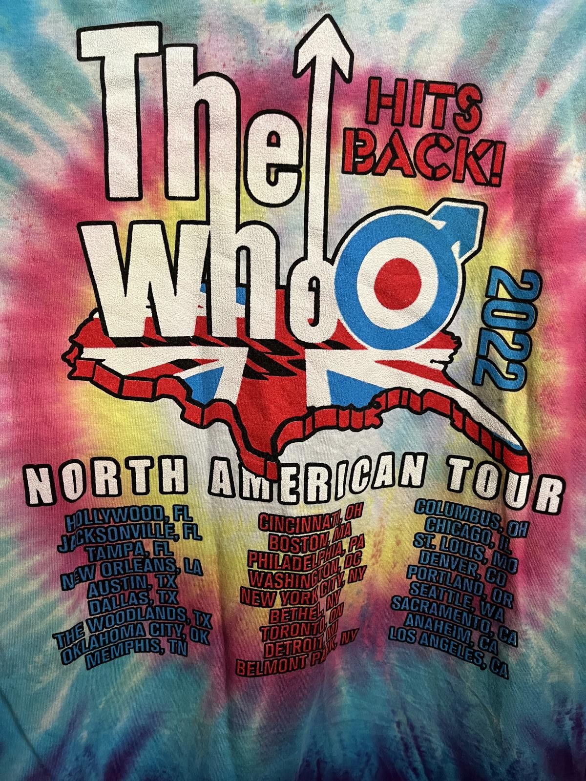 Designer The Who Band Tee - The Who Hits Back Tie Dye T-shirt Size US XXL / EU 58 / 5 - 5 Thumbnail