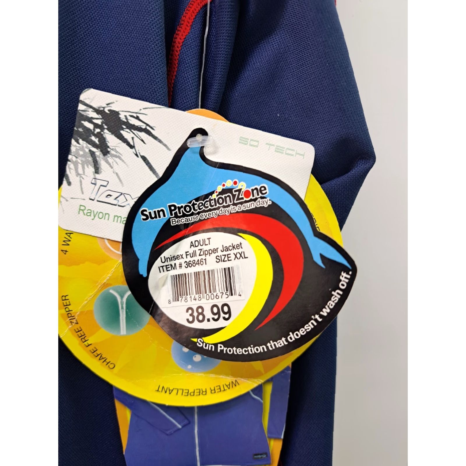 Skin Duck Skinz Unisex Jacket Long Sleeve Full Zip Blue 2XL Athletic Activewear UV Water Repellent Breathable Moisture Wicking All Seasons Size XXL / US 16-18 / IT 52-54 - 3 Thumbnail