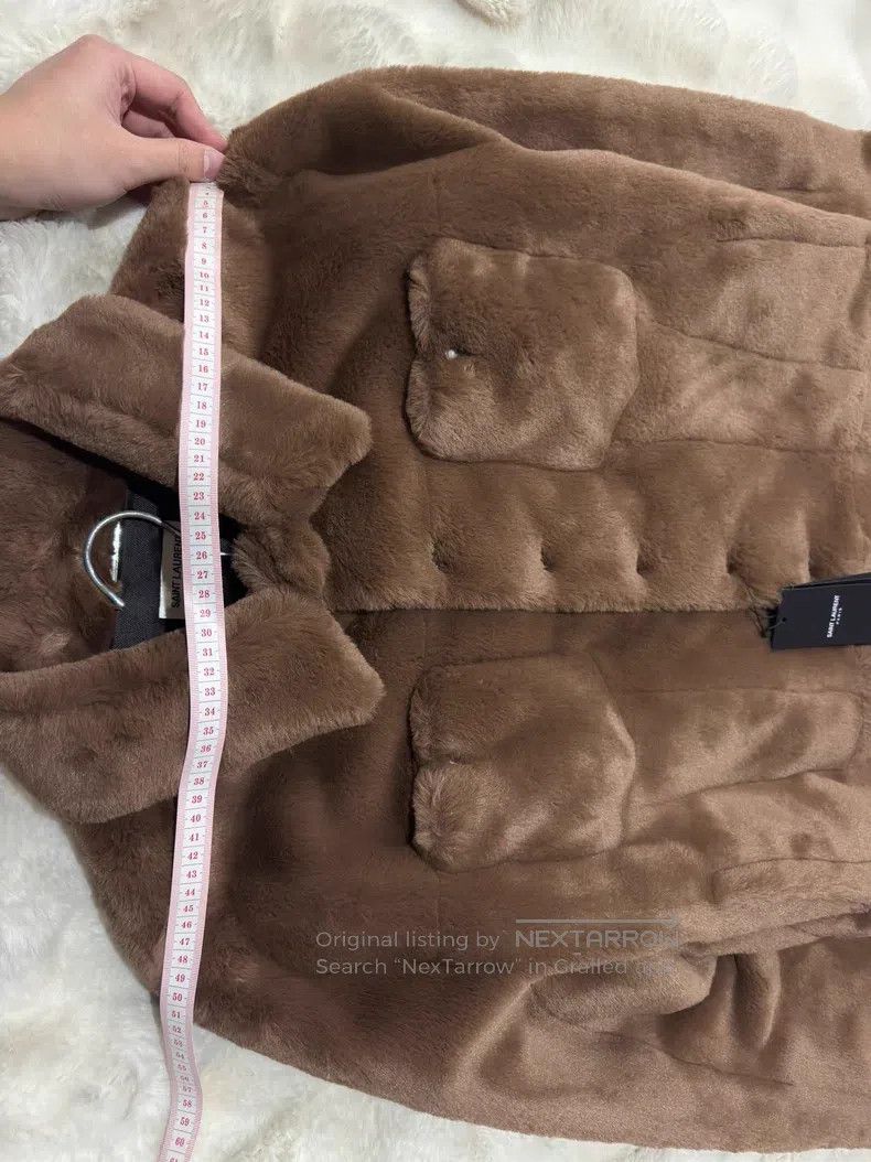 Saint Laurent Paris Saint Laurent Paris Caramel Teddy Faux Fur Jacket Size US L / EU 52-54 / 3 - 7 Thumbnail