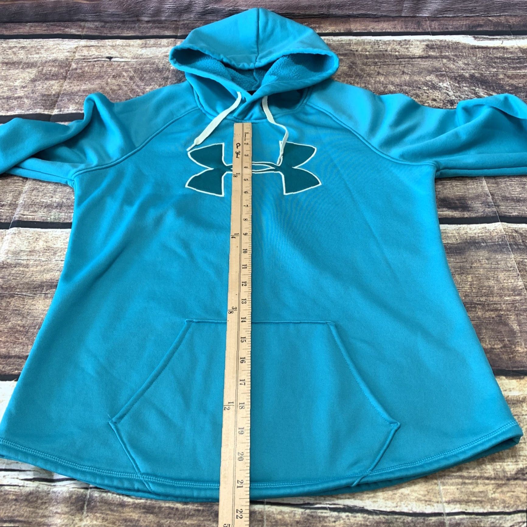 Under Armour Under Armour Storm 1 Cold Gear Hooded Sweatshirt Womens Medium Loose Teal Hoodie Shirt Size M / US 6-8 / IT 42-44 - 7 Thumbnail