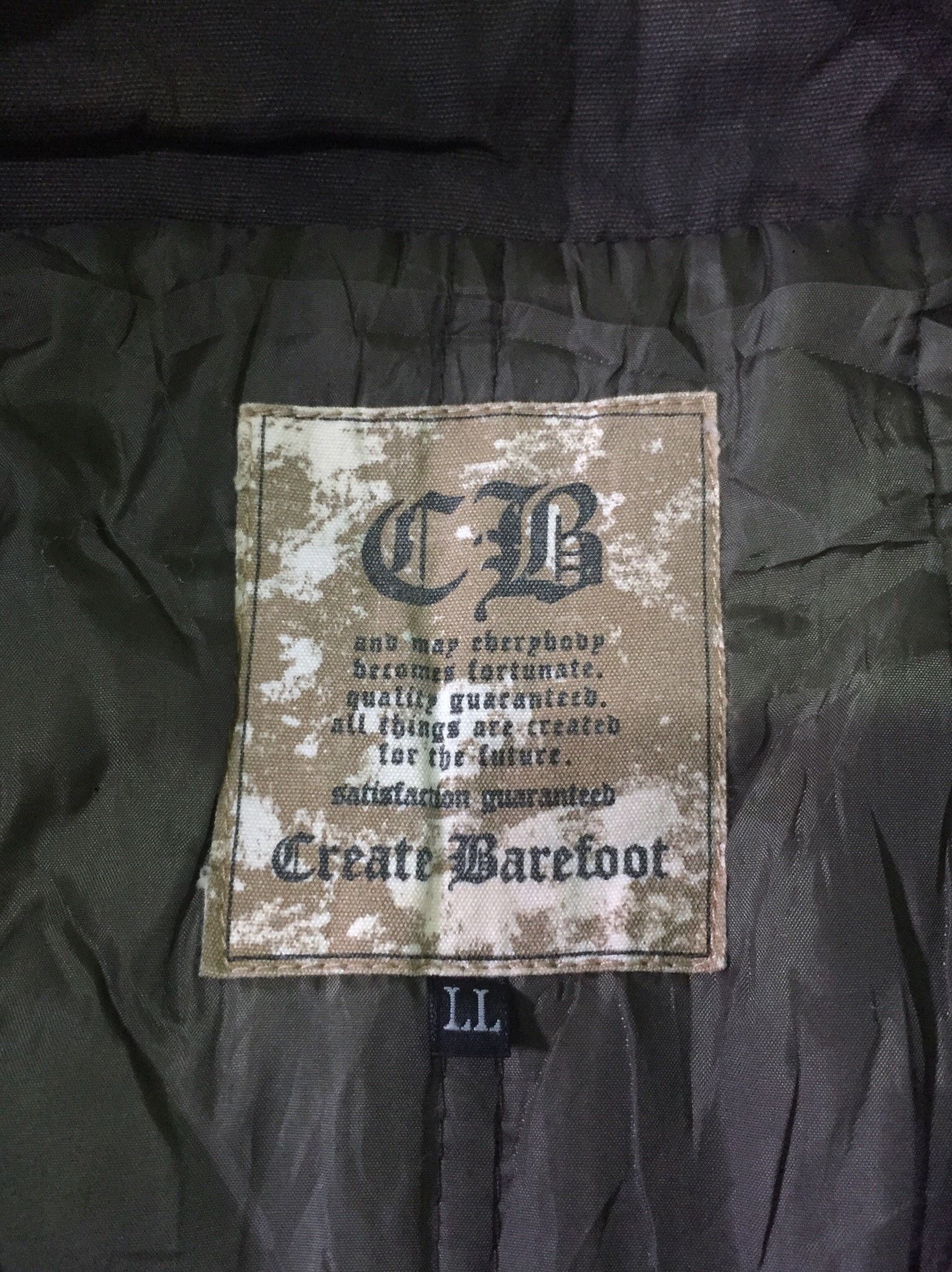 Japanese Brand Create Barefoot Claps Fur Oiled Pattern Jacket L-XL Size US L / EU 52-54 / 3 - 6 Thumbnail