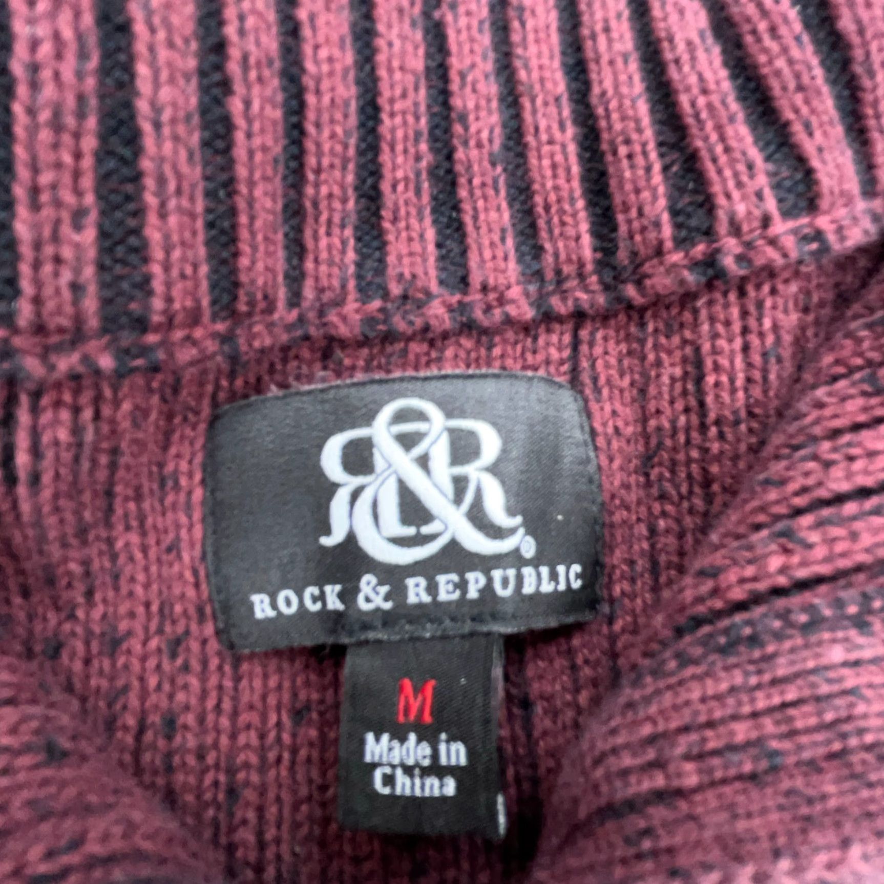 Vintage VINTAGE Rock Republic Sweater Shirt Men M Red Knit 1/4 Zip Casual Hip Hop Modern 90s Mens Size US M / EU 48-50 / 2 - 6 Thumbnail