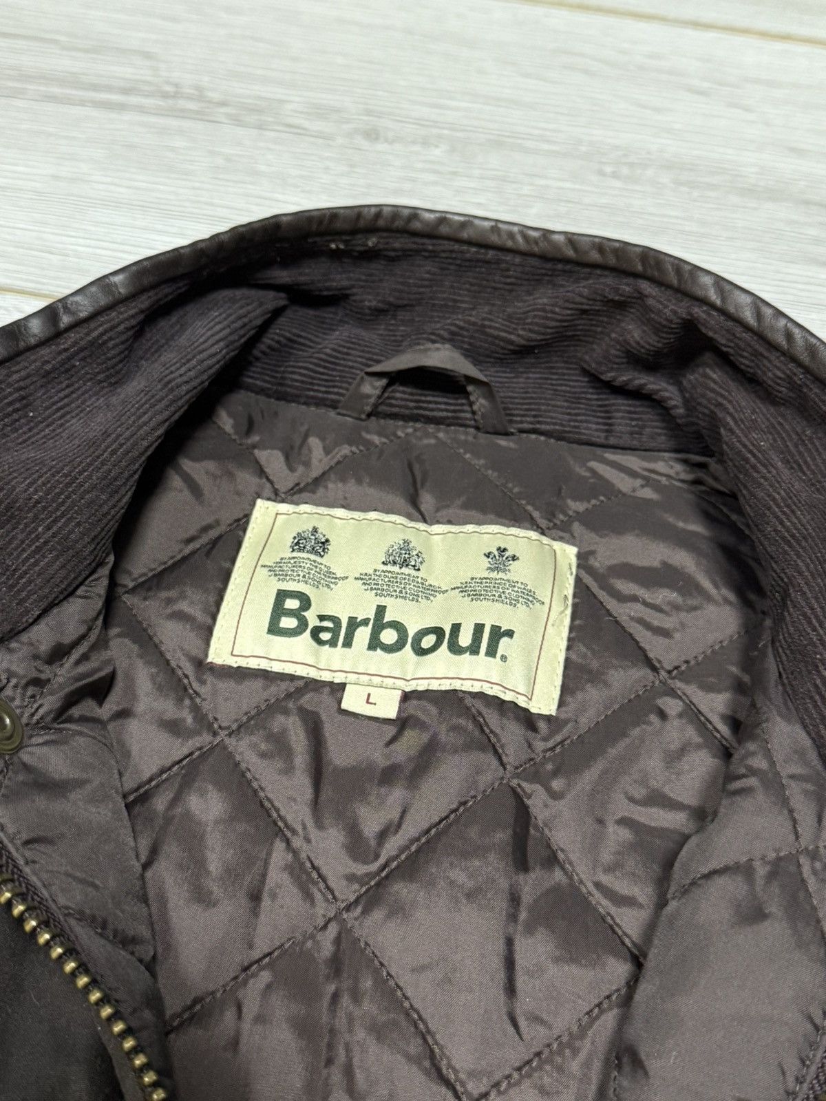 Barbour Prestbury wax jacket zip vintage