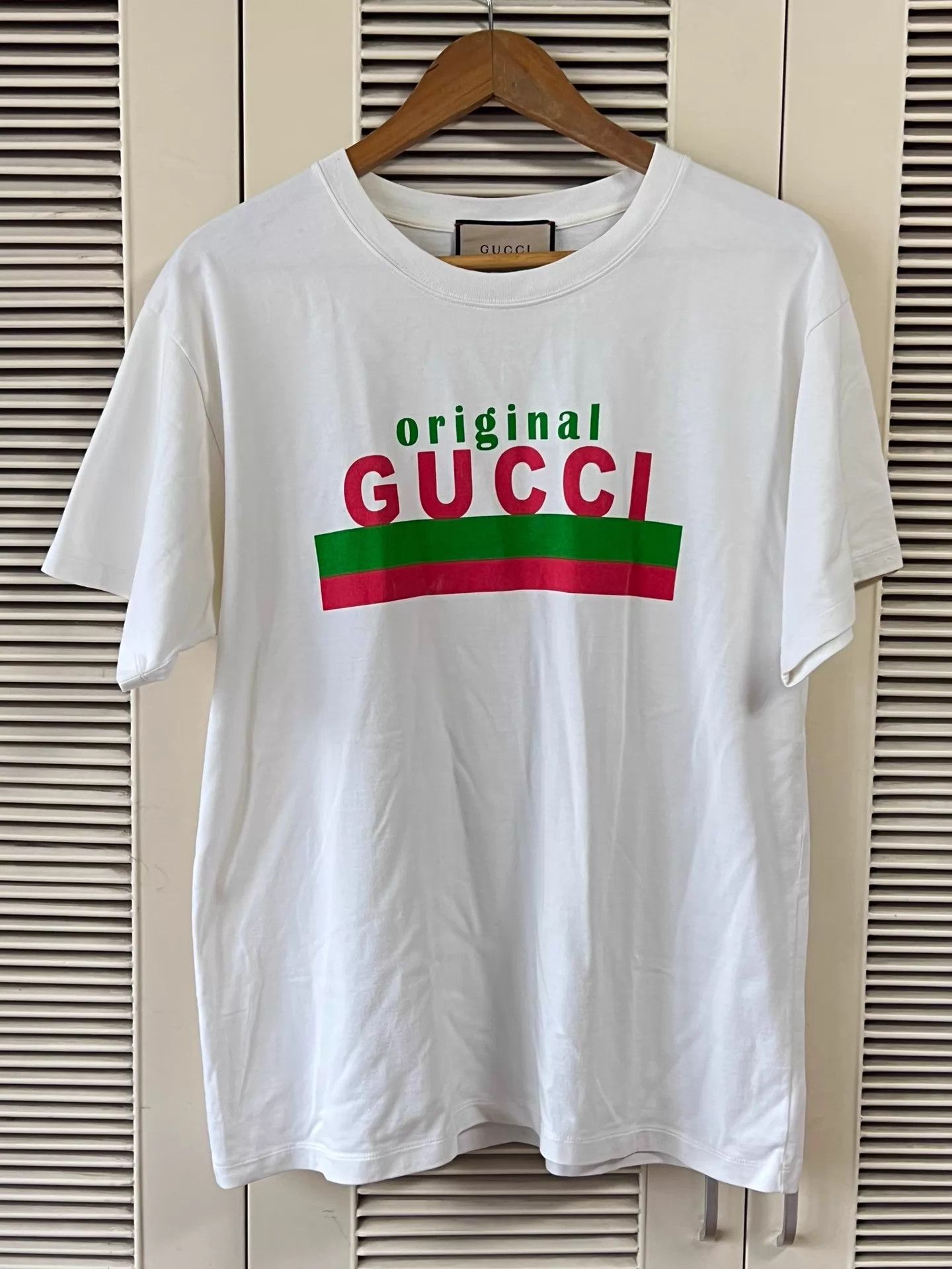 Gucci Gucci White XS T-Shirt red/green logo crewneck unisex Size US XS / EU 42 / 0 - 1 Thumbnail