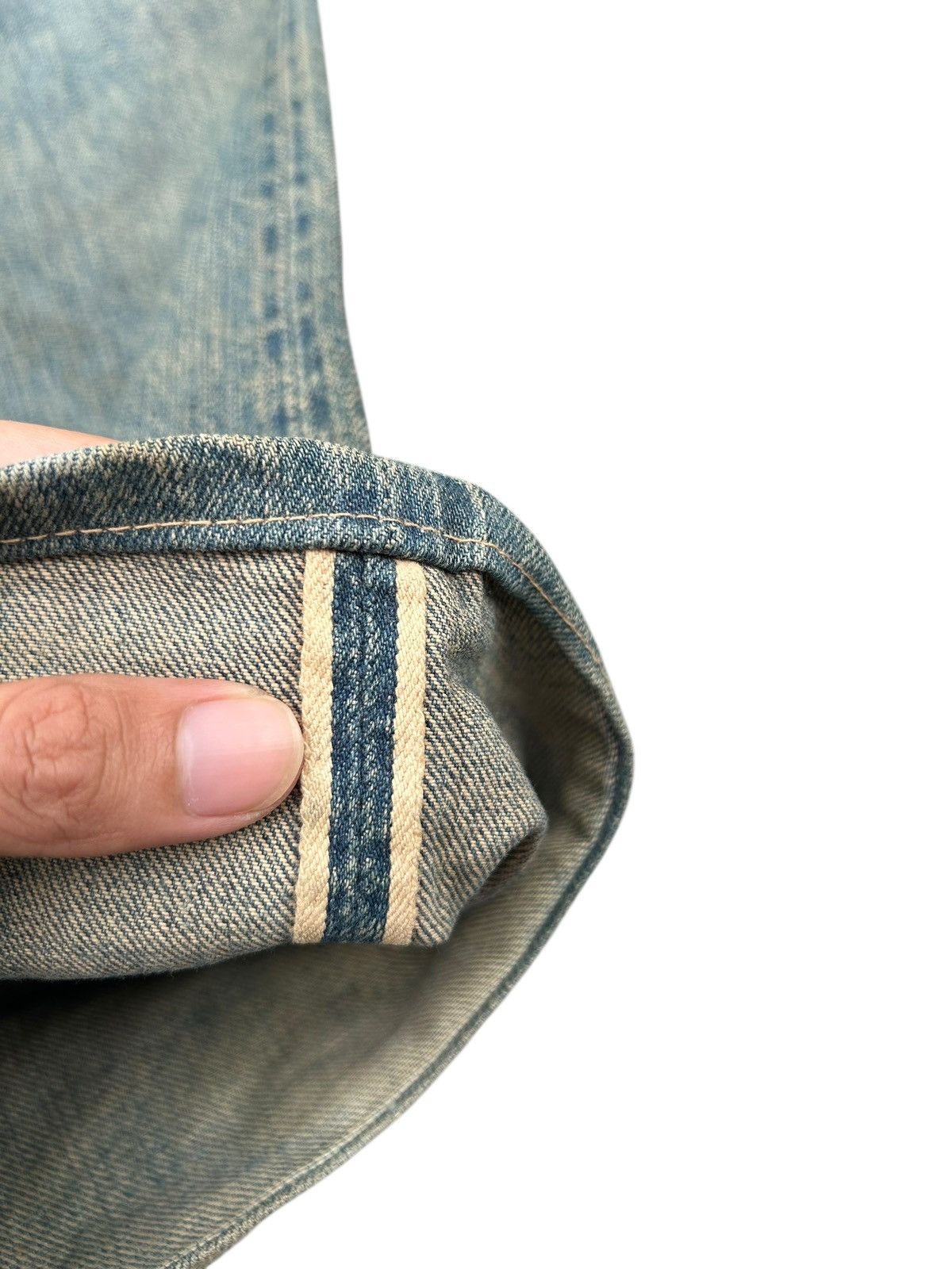 Kapital Thrashed Vintage Levis Big E Selvedge Rusty Faded Denim Jean Size US 31 - 3 Thumbnail