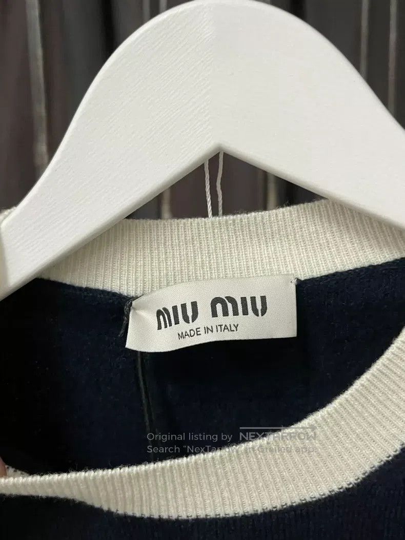 Miu Miu Miu Miu 42 Sweater short sleeve Size L / US 10 / IT 46 - 6 Thumbnail