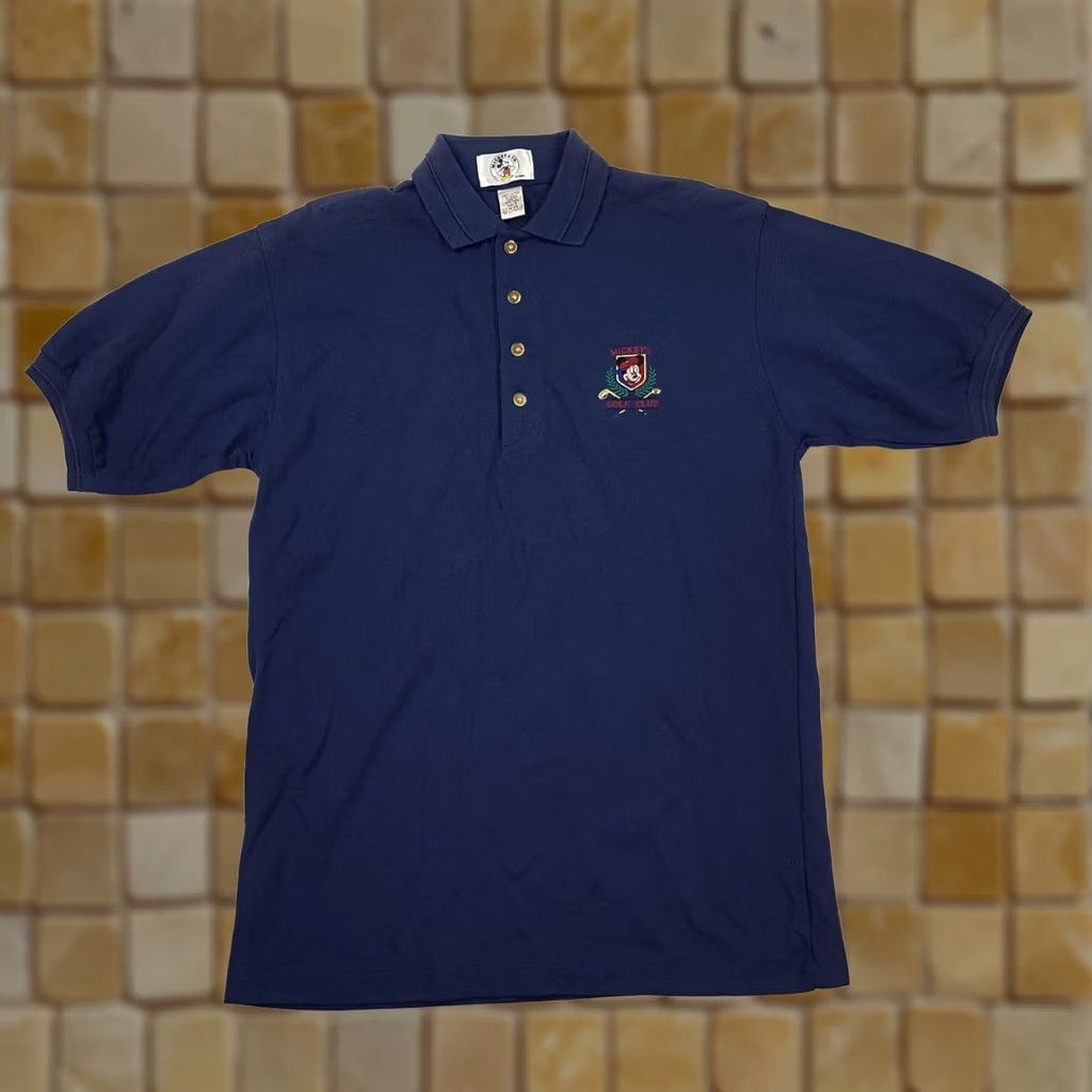 Mickey & Co. VINTAGE Mickey's Golf Club Men's Small Cartoon Button Collared Polo Shirt Polo Shirt Mens S Blue 90s Disney Golf Tennis Casual Size US S / EU 44-46 / 1 - 1 Thumbnail