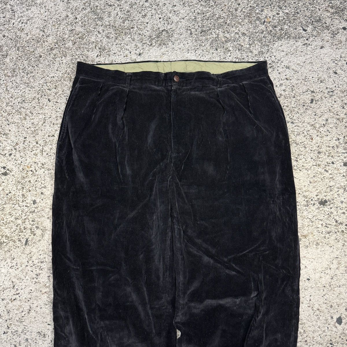 Vintage 90s Nautica Baggy Black Corduroy Pants ERD RRL Bode Grunge Size US 42 / EU 58 - 4 Thumbnail