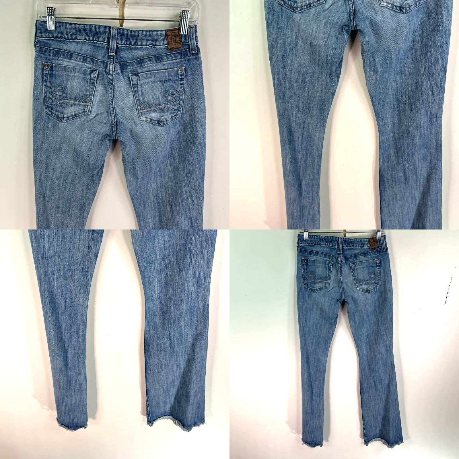Vintage Chip & Pepper Womens Jeans Wide-Leg Distressed Denim 27 Blue 30X33 90s Bohemian Retro Distressed Zip Button Embroidered Cotton Blend Jeans Womens Size 27" / US 4 / IT 40 - 8 Thumbnail