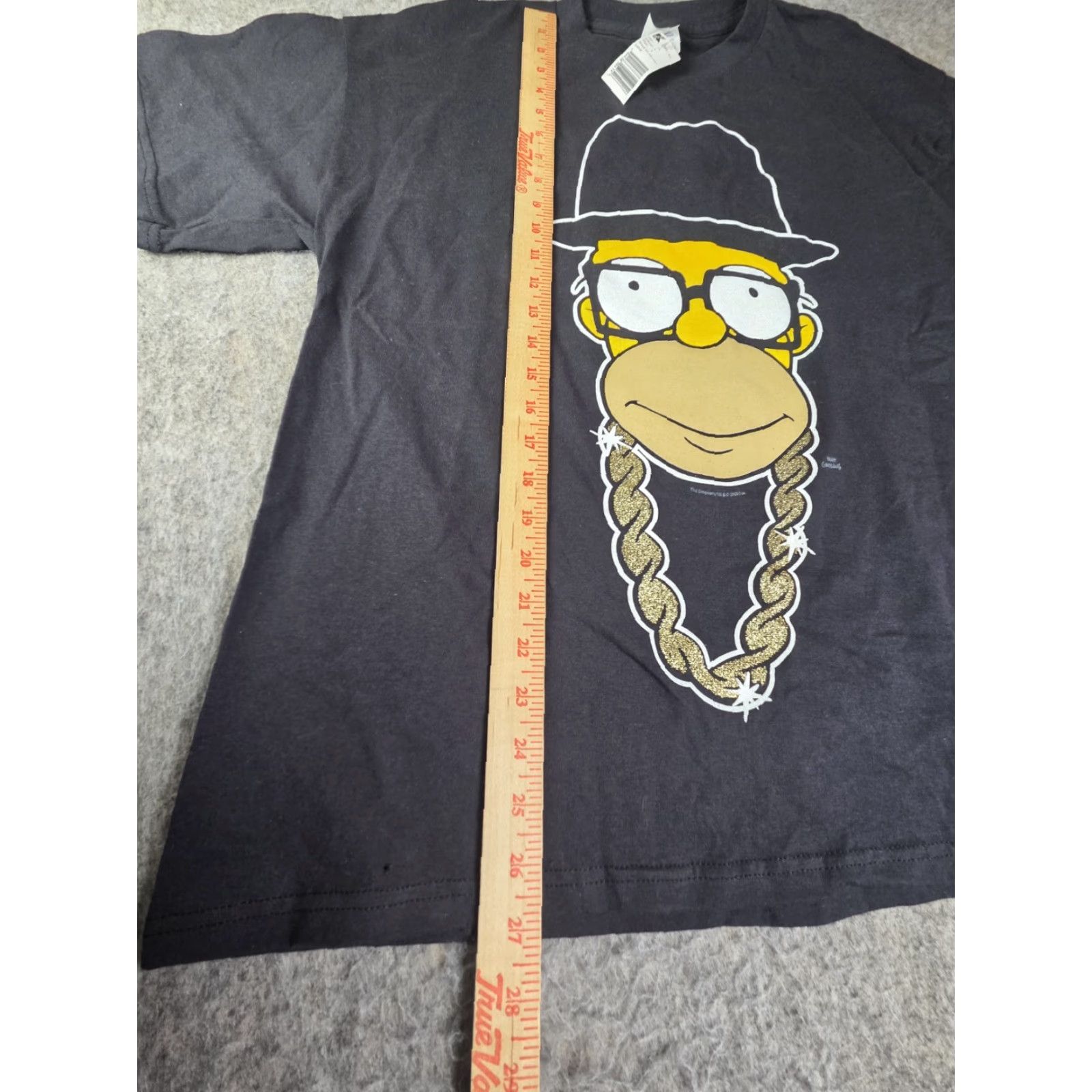 Vintage Homer Simpson Run DMC T Shirt L Black Men T-Shirt 90s Hip Hop Logo Distressed Matt Groening Size US L / EU 52-54 / 3 - 8 Thumbnail