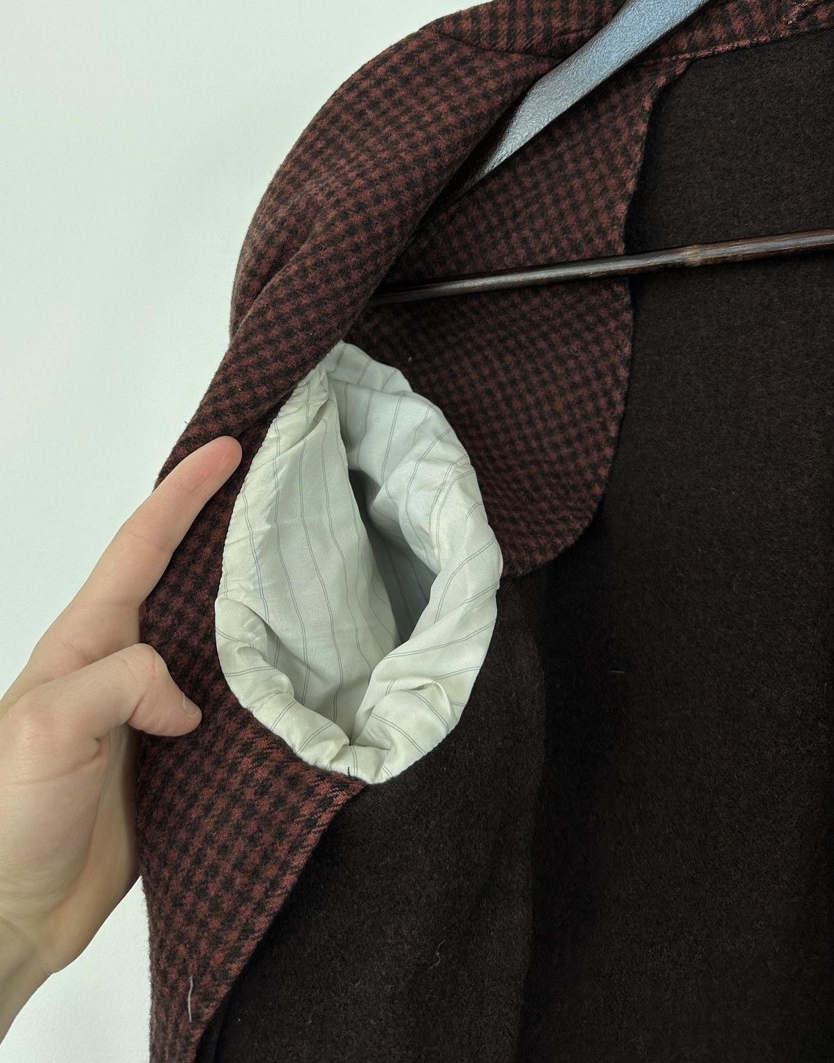Lardini Vintage 90s Lardini Loro Piana Ing Double Breasted Wool Coat Size US M / EU 48-50 / 2 - 17 Thumbnail