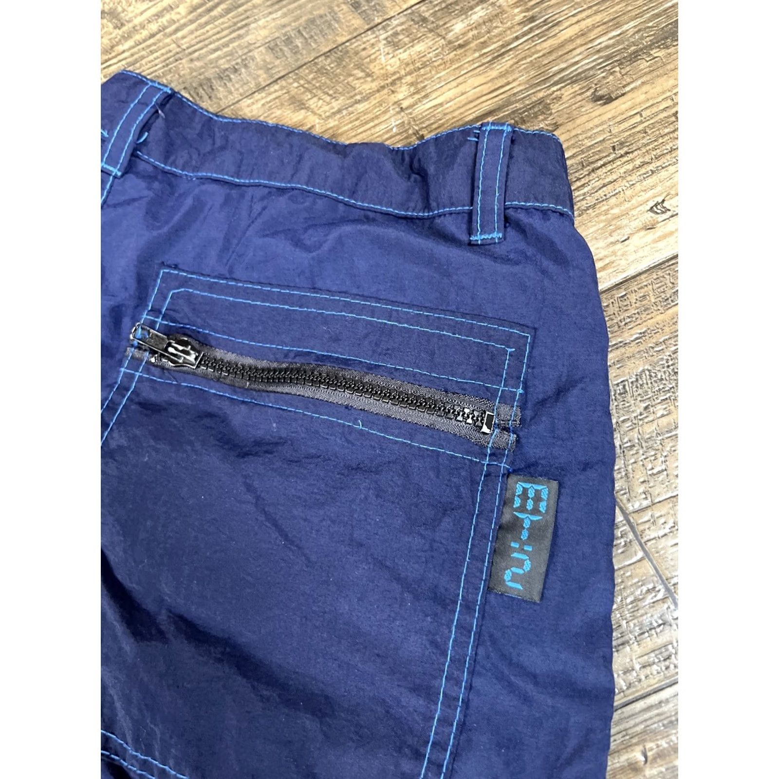 Vintage VINTAGE MT2 Morbid Threads Pants Cargo 90s Women 32x30 Wide-Leg Blue Nylon Buckle O3 Size 24" / US 00 / IT 34 - 7 Thumbnail