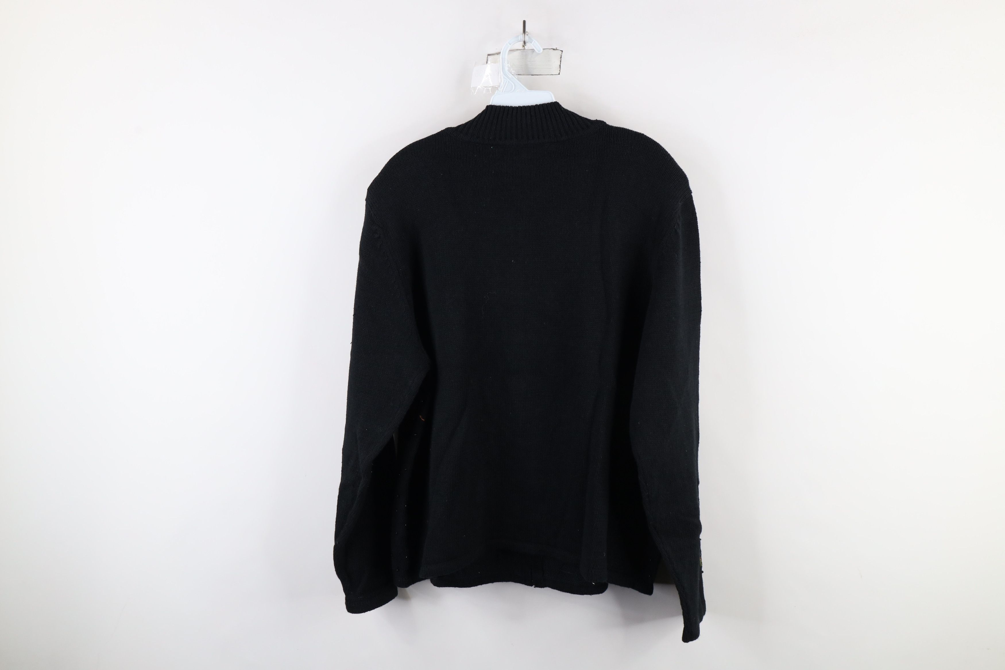 Vintage Deadstock Vintage 90s Birds Sequin Full Zip Cardigan Sweater Size XXL / US 16-18 / IT 52-54 - 13 Thumbnail