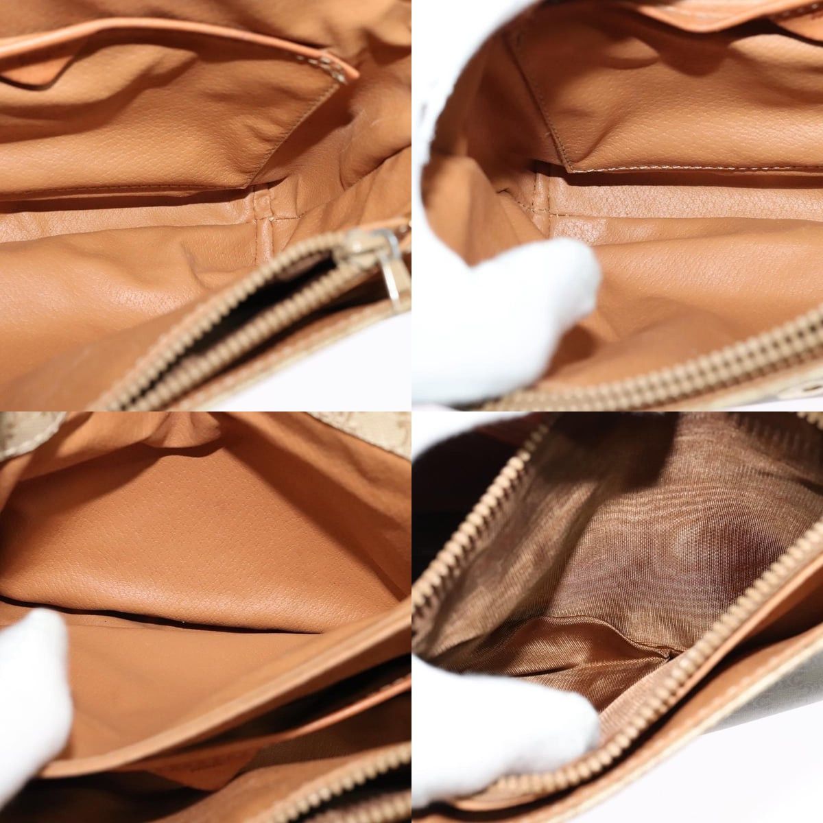 Celine CELINE Macadam Canvas Shoulder Bag Beige Gold Size ONE SIZE - 12 Thumbnail
