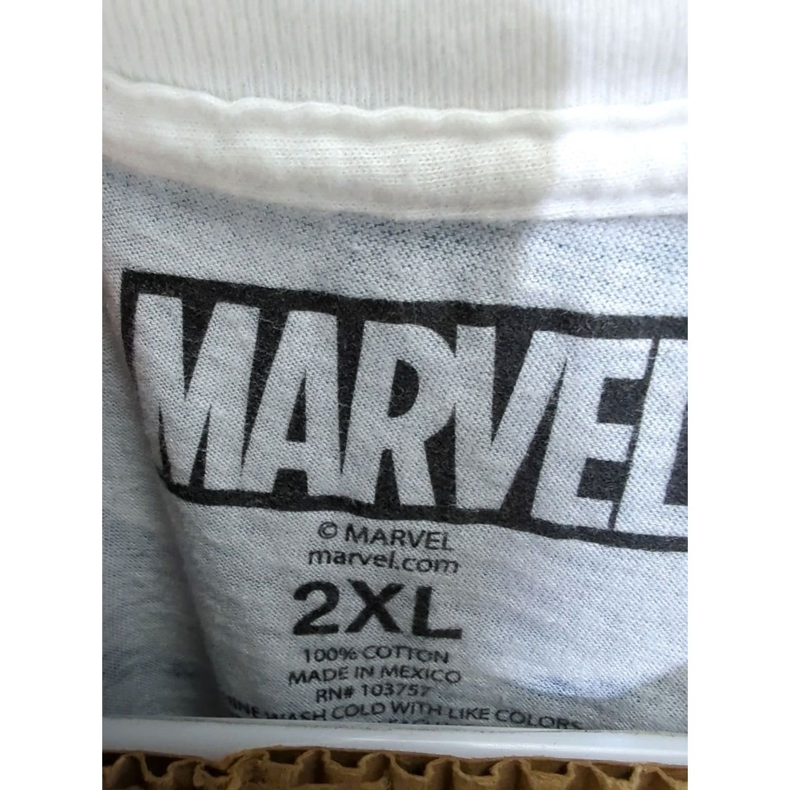 Vintage VINTAGE Marvel Avengers T-Shirt 2XL Blue Tie Dye Iron Man Thor Hulk Profiles Shirt Mens Regular Short Sleeve Graphic Print Marvel Universe Size US XXL / EU 58 / 5 - 2 Thumbnail