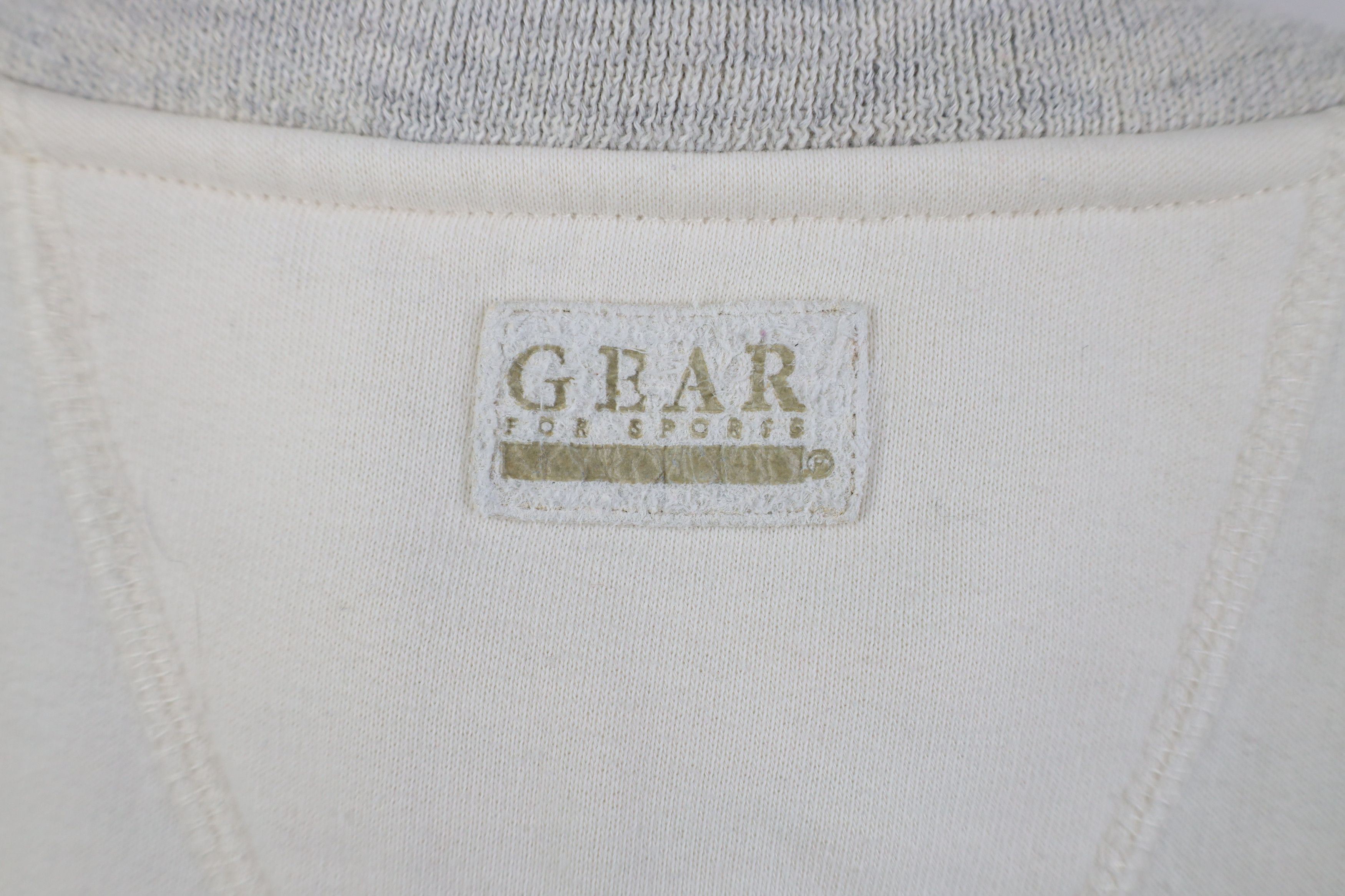 Vintage Vintage 90s Great Lakes Michigan Henley Sweatshirt Cream Size US M / EU 48-50 / 2 - 12 Thumbnail