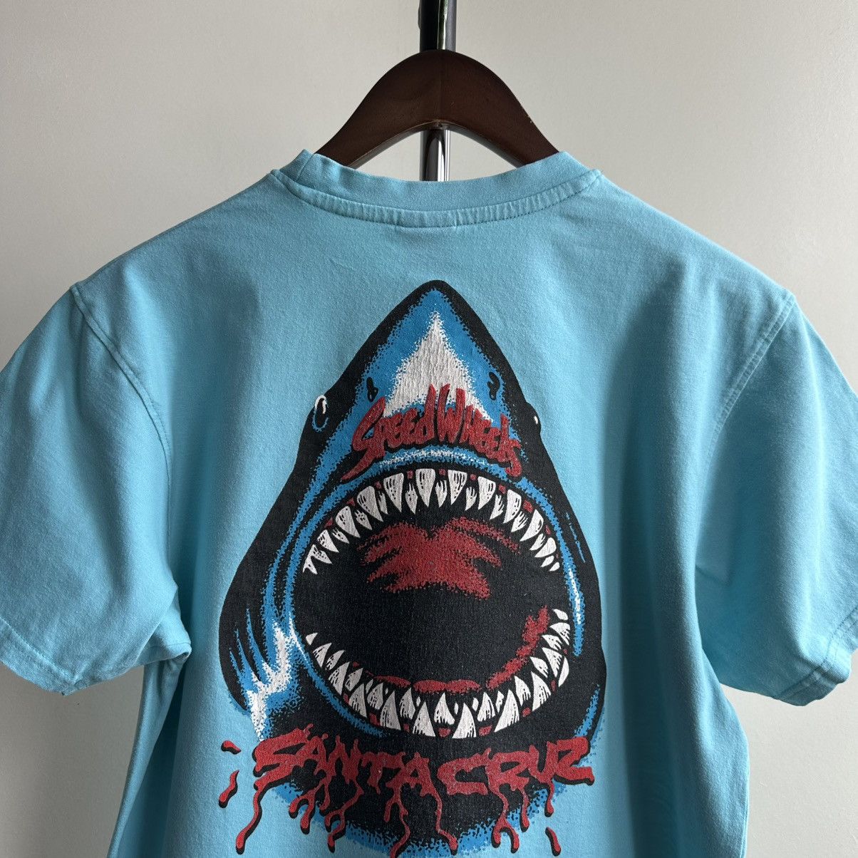Santa Cruz Skateboards VINTAGE SANTA CRUZ SPEED WHEELS SHARKS TEE Size US M / EU 48-50 / 2 - 3 Thumbnail