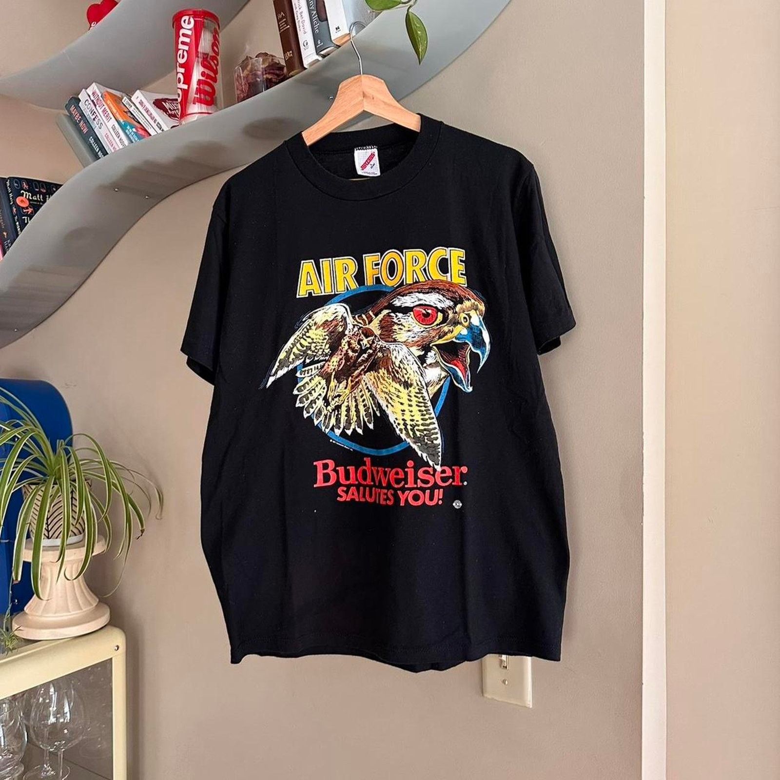 Budweiser × Vintage Vintage 1987 Budweiser Air Force Salutes You Shirt Size US L / EU 52-54 / 3 - 1 Thumbnail
