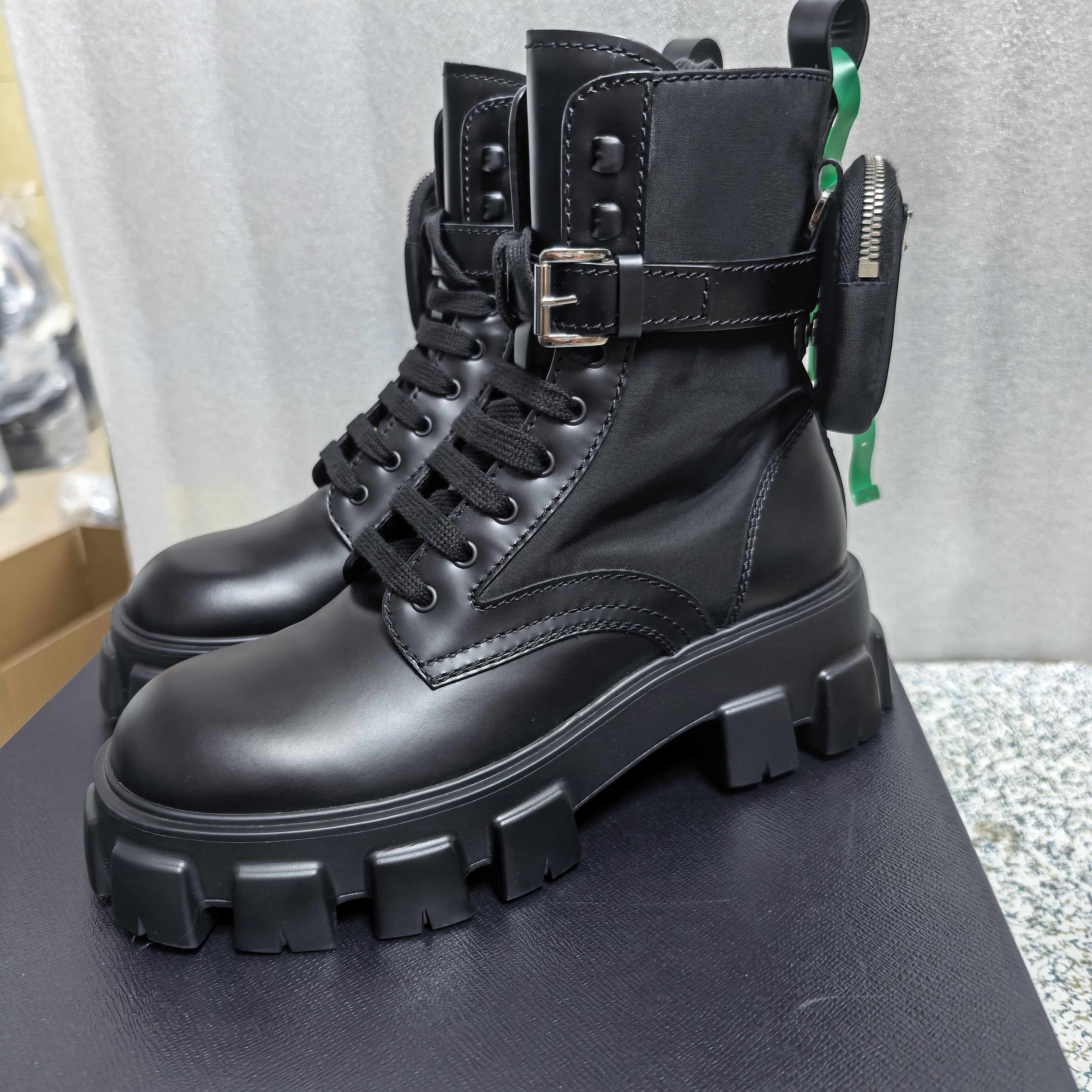 Prada Prada Monolith Pouch Ankle Boots Size 9 Size US 9 / EU 42 - 1 Thumbnail