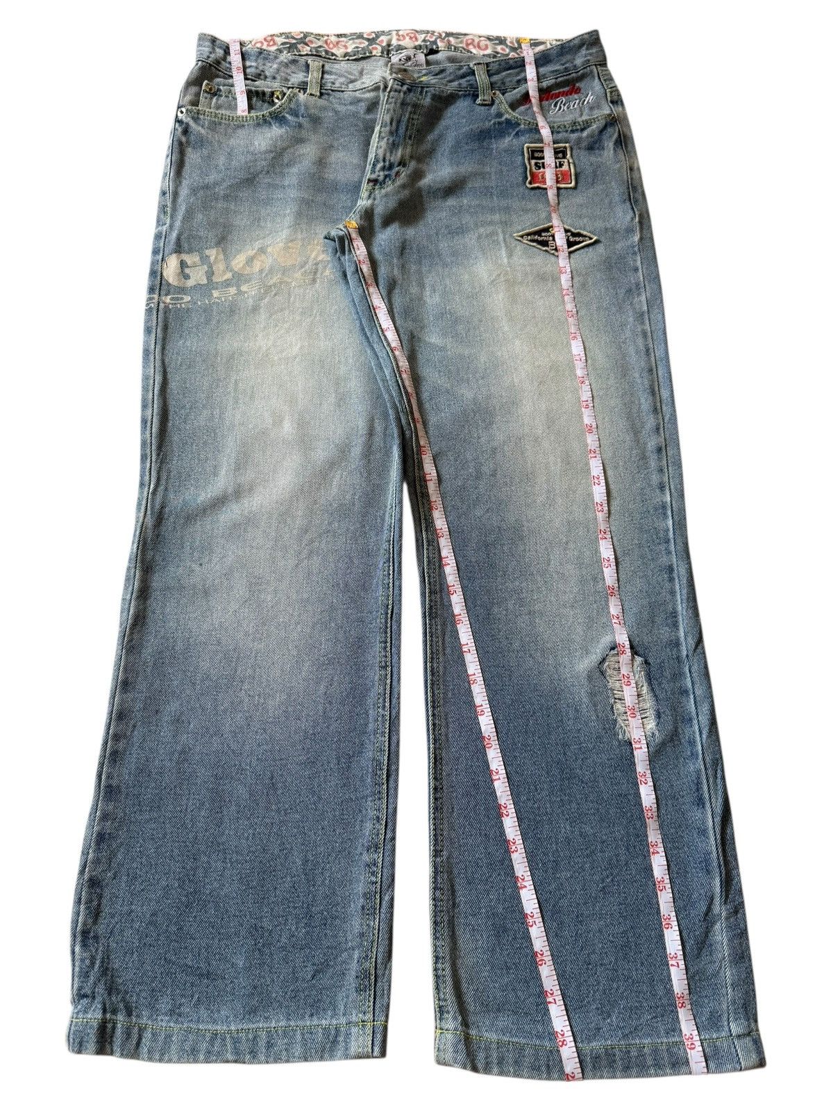 Body Glove Vintage Body Glove Faded Wash Distressed Loose Jeans Size US 34 / EU 50 - 7 Thumbnail