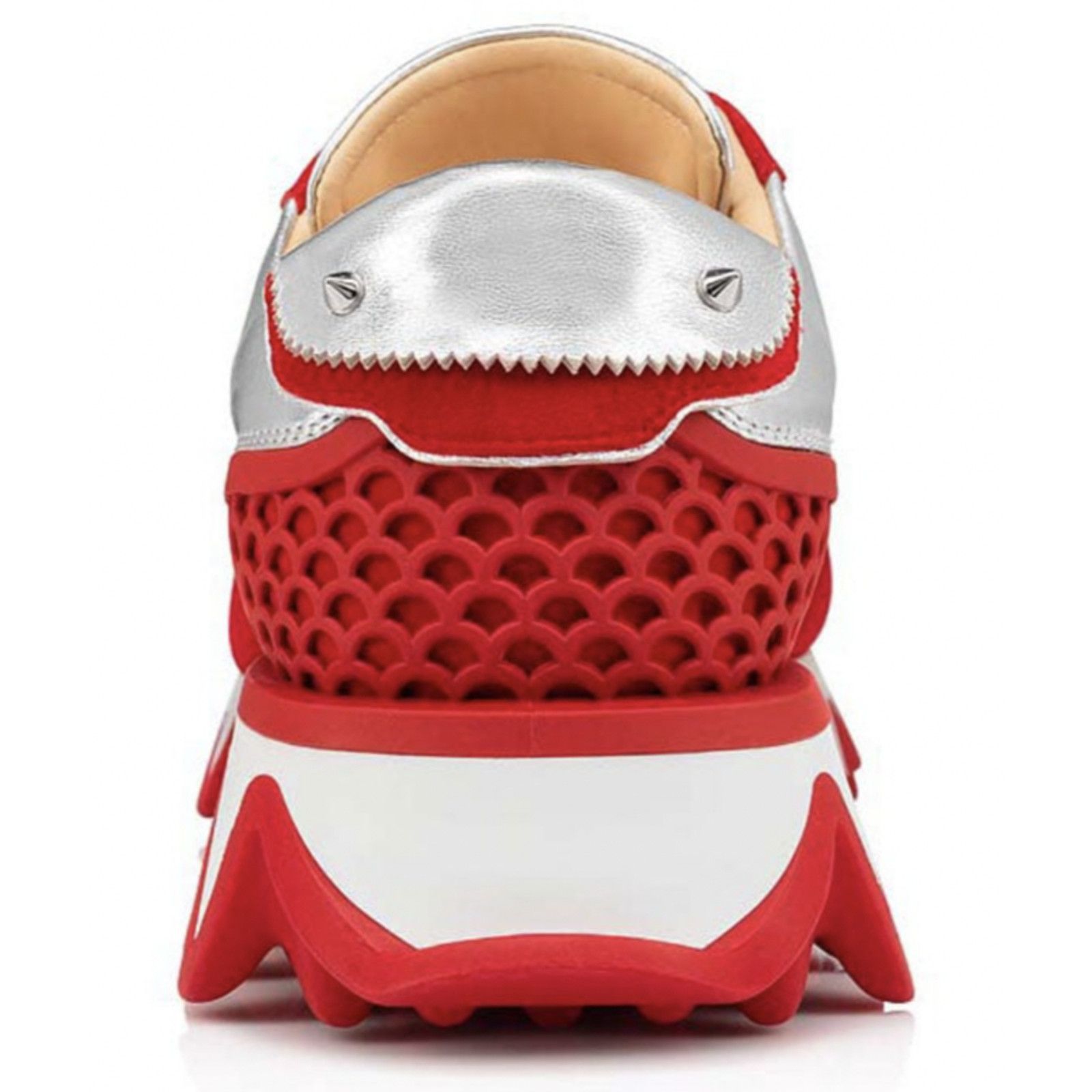 Christian Louboutin Christian Louboutin Mens Loubishark Flat Red Silver Platform Size US 13 / EU 46 - 10 Thumbnail
