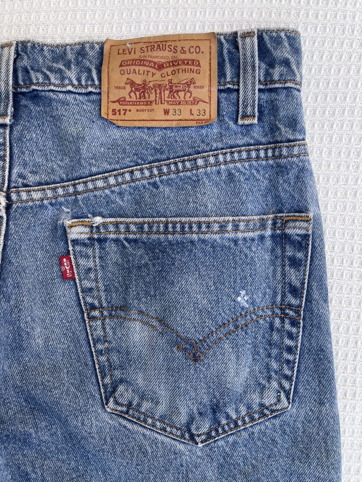Levi's Rare🔥Vtg 90s Levis 517 Boot Cut Light Wash Jeans Size US 33 - 8 Thumbnail