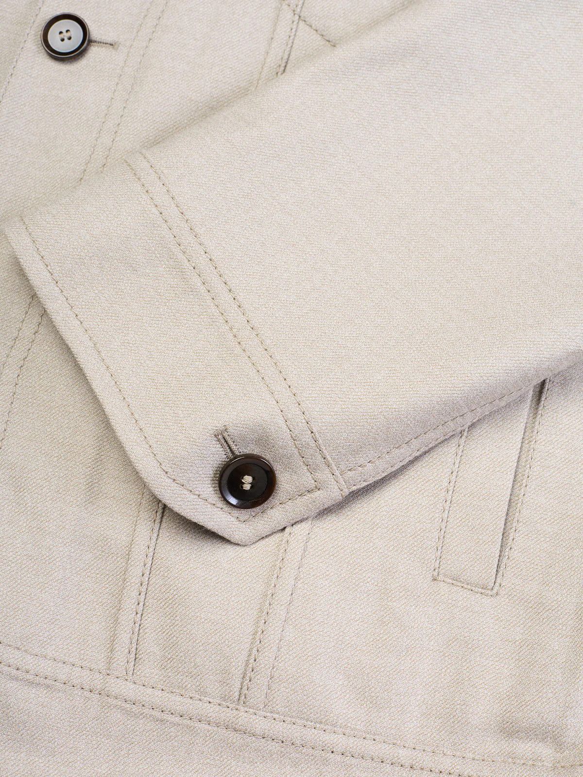 Brioni BRIONI Gray Virgin Wool Trucker Jacket "Neutrals" Size US XL / EU 56 / 4 - 10 Thumbnail