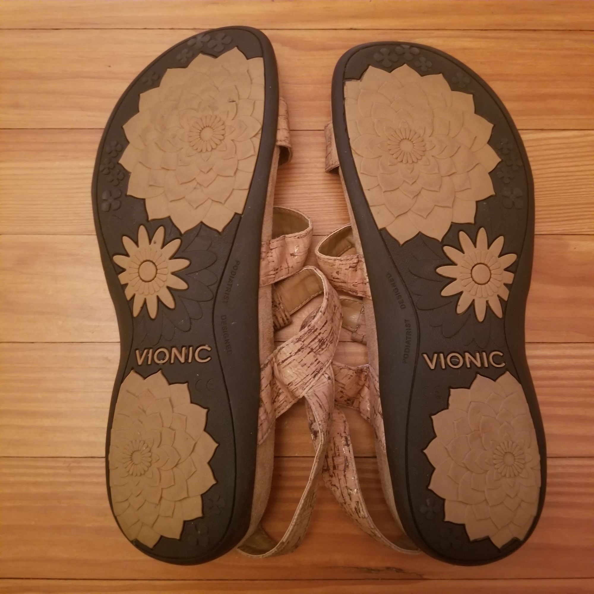 Vionic Vionic 10 Tan AMBER Comfort Shoes Leather Sandals Adjustable Size US 10 / IT 40 - 3 Thumbnail