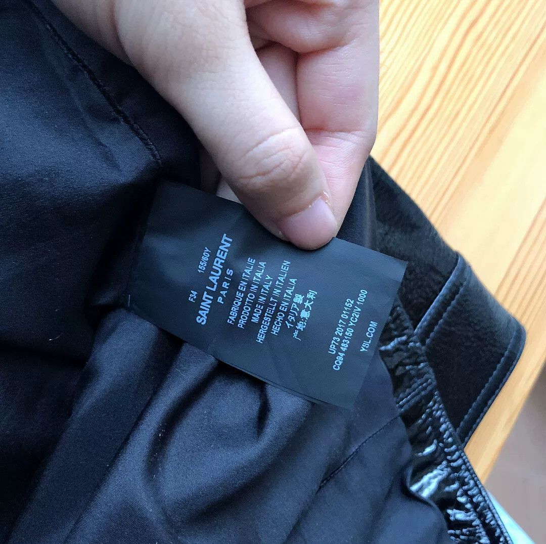 Saint Laurent Paris Saint Laurent Shiny Leather Mini Skirt Size 25" / US 0 / IT 36 - 1 Thumbnail