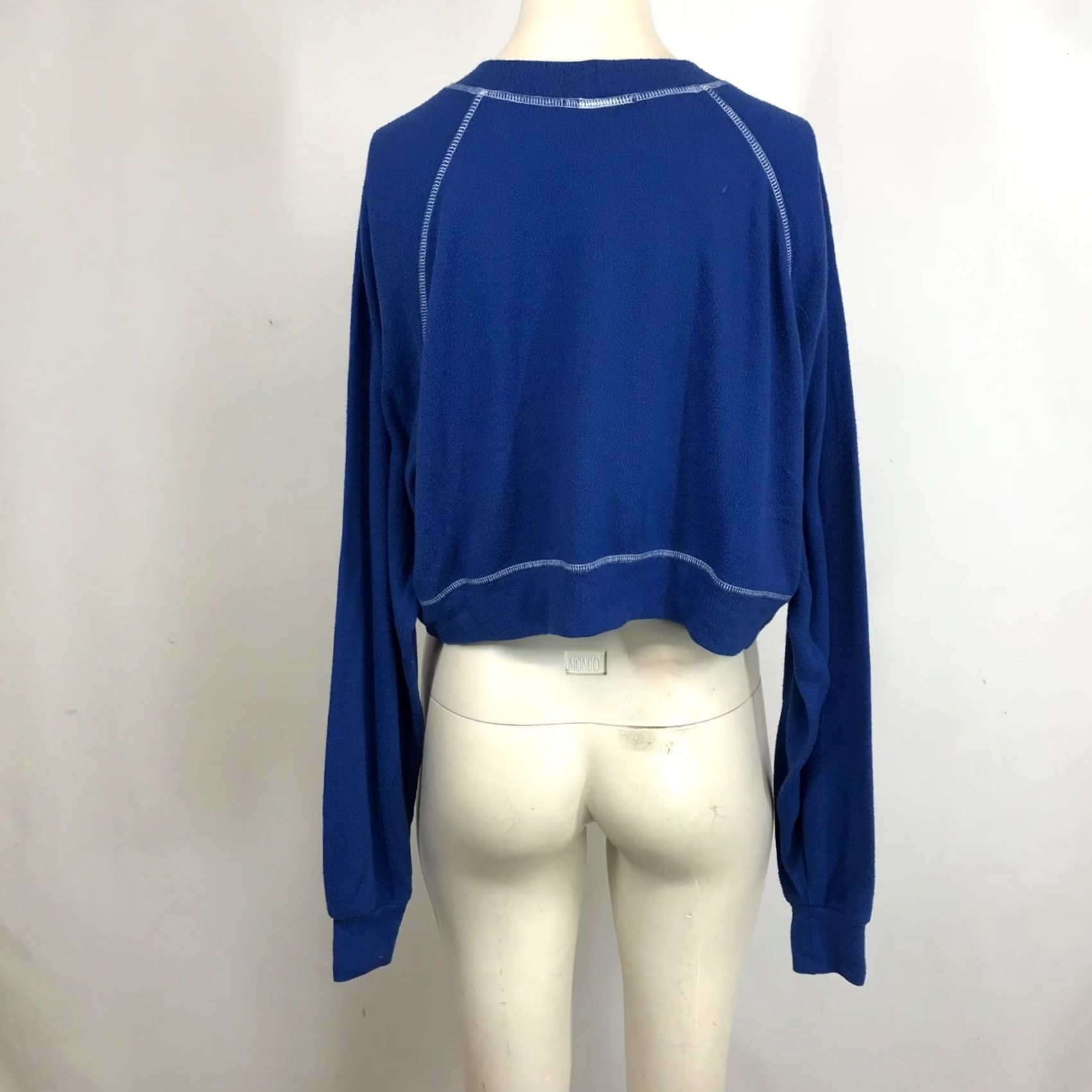 Vintage LNA WOMEN'S SMALL BLUE LONG SLEEVE ROUND NECK SWEATSHIRT Sweater Pullover Casual Shirt Size S / US 4 / IT 40 - 5 Thumbnail