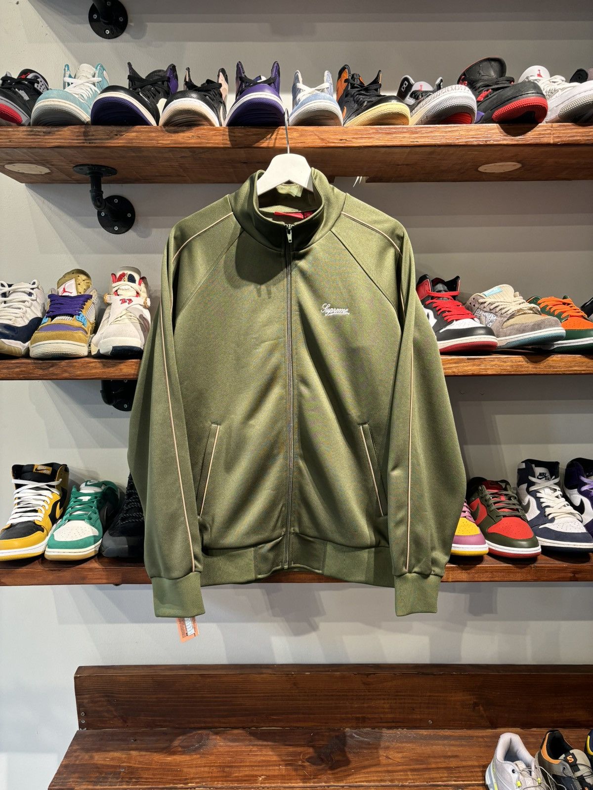 Supreme Supreme tricot track jacket “olive” | Grailed