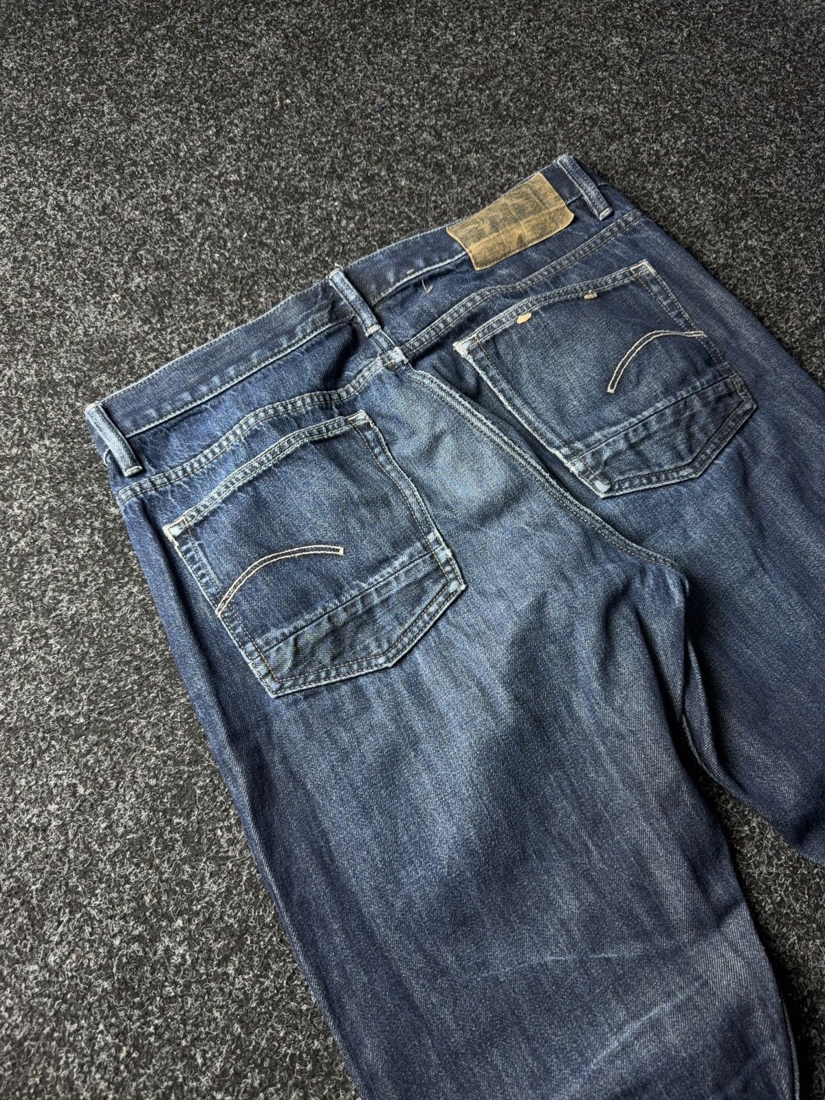 G-Star 00s Y2K G-Star RAW 3301 Straight Jeans Vintage Wash Size US 35 - 15 Thumbnail