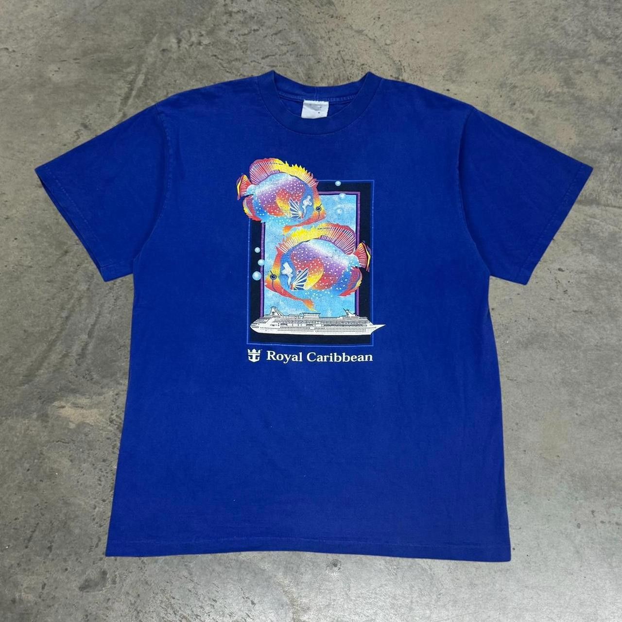Vintage Vintage 90s Royal Caribbean Cruise Tropical Fish T-Shirt Size US XL / EU 56 / 4 - 2 Thumbnail
