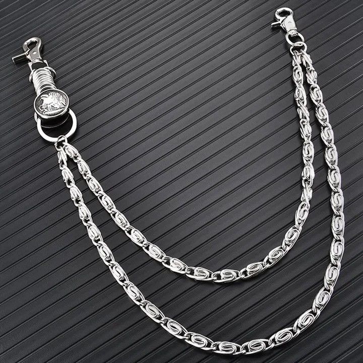 Jewelry Trousers Jean Wallet Chain in Silver, Men's