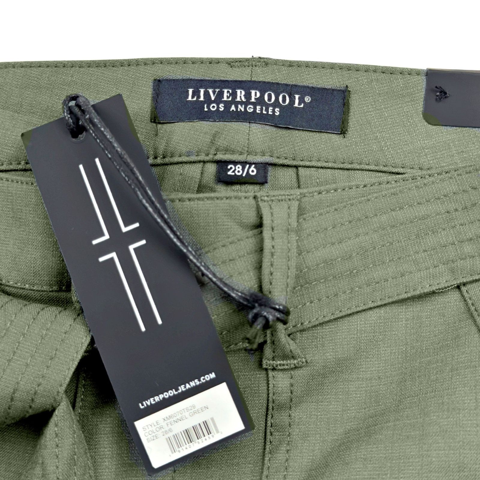 Other NWT Liverpool Lorena Tie Front Cargo Skirt Fennel Green Size 28" / US 6 / IT 42 - 3 Thumbnail