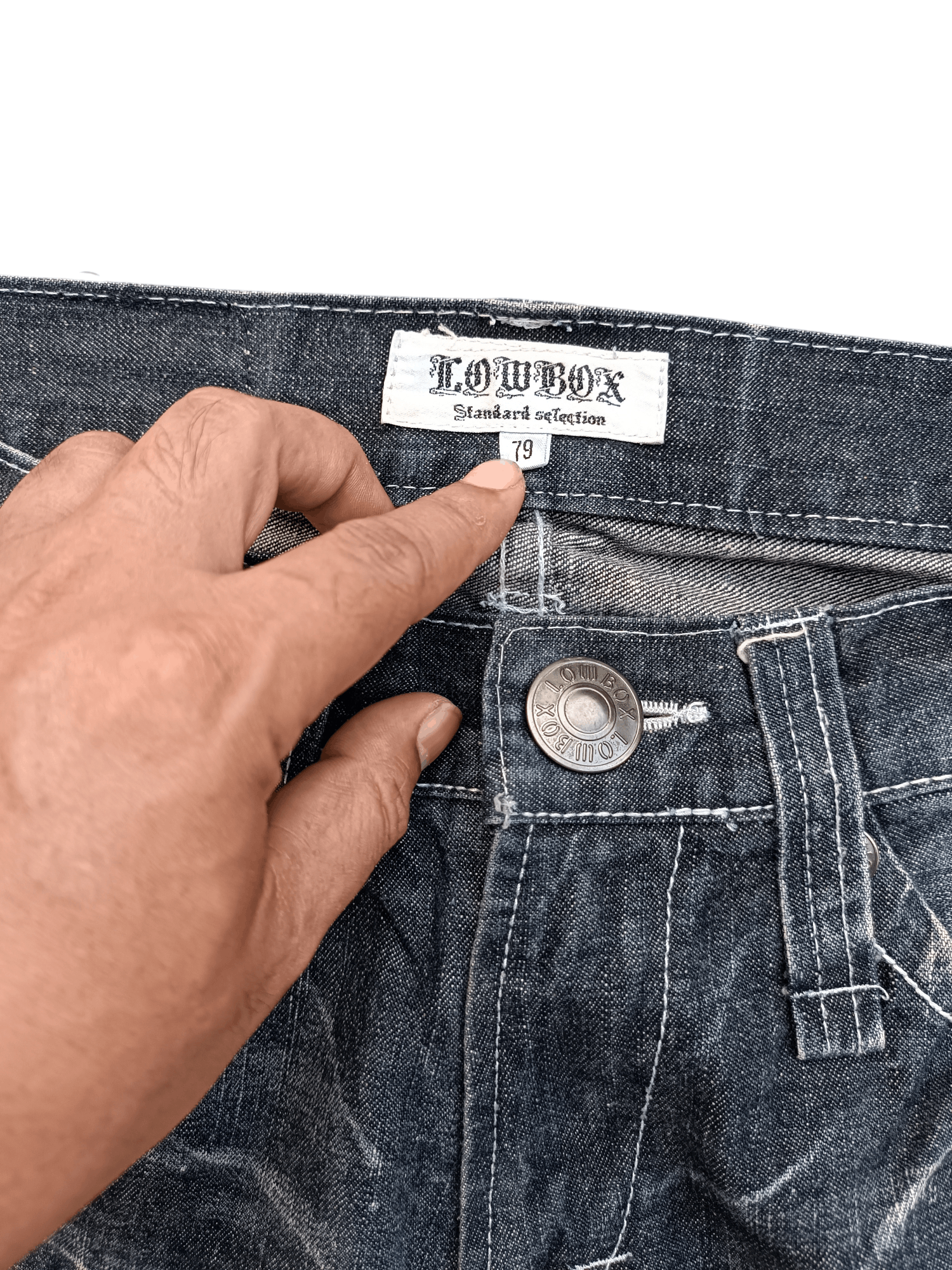 Japanese Brand RARE 🇯🇵 LOWBOX 🇯🇵 Seditionaries Acid Wash Whiskers Jeans Size US 30 / EU 46 - 12 Thumbnail