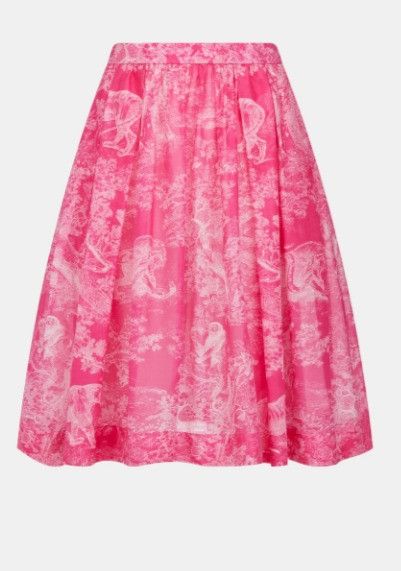 Dior o1w1db10924 Flared Skirt in Pink Size 32" / US 10 / IT 46 - 1 Thumbnail