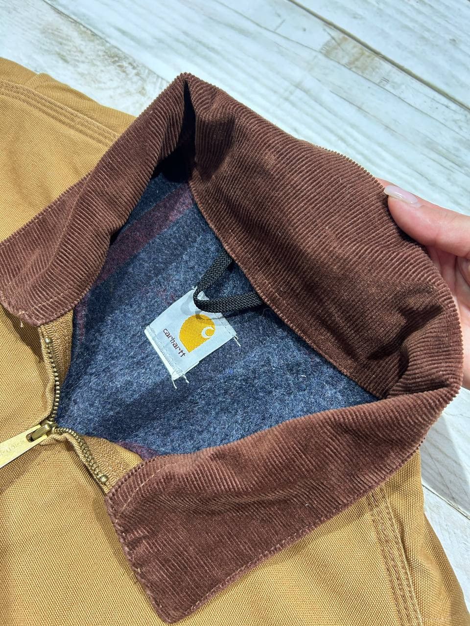 Carhartt Vintage Carhartt Detroit Jacket Work 90s Orenge/Brown Size US XXL / EU 58 / 5 - 4 Thumbnail
