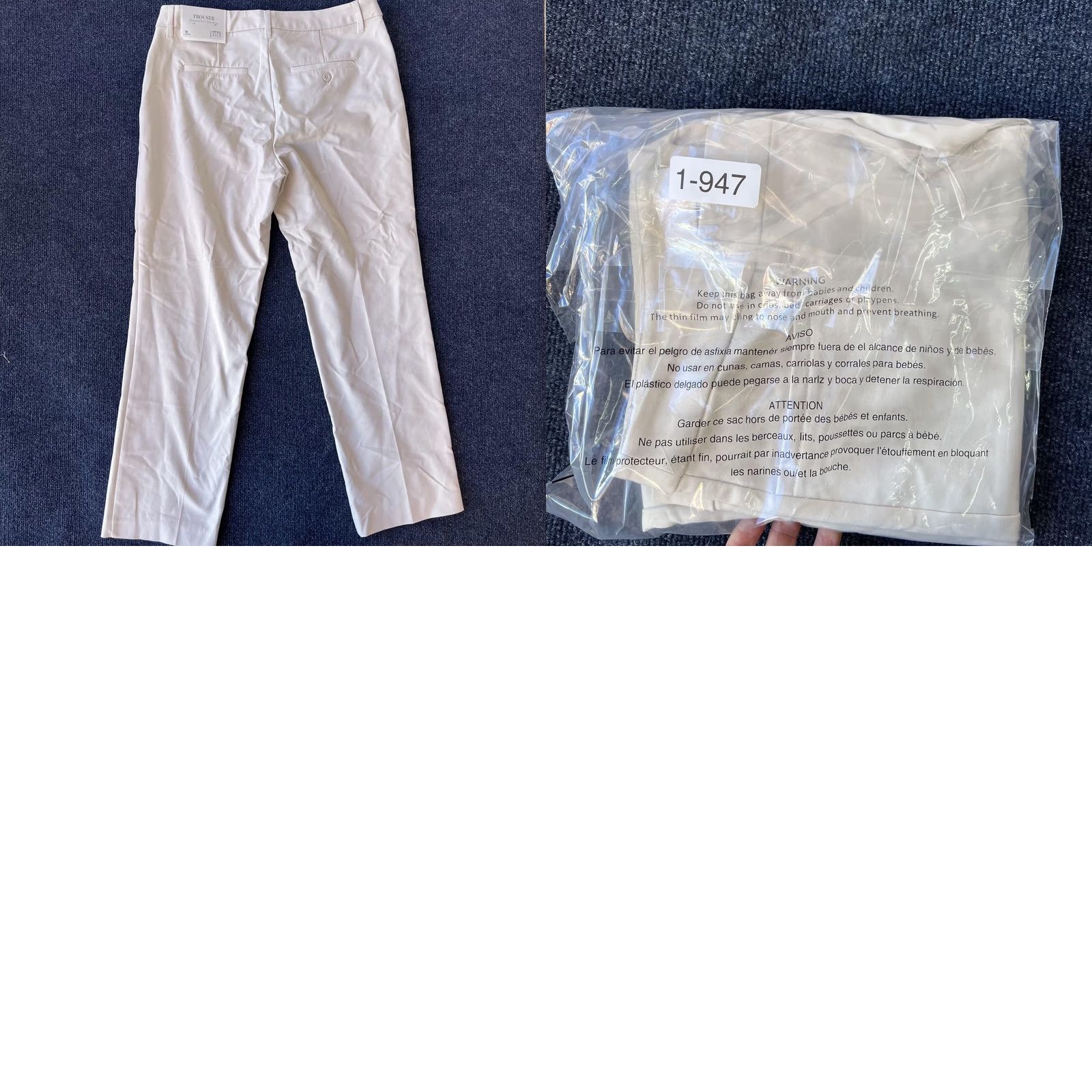 Vintage Christopher & Banks Pants Womens 10P Petite White Dress Pants Slim Fit Straight Leg with Pockets Size 32" / US 10 / IT 46 - 8 Thumbnail