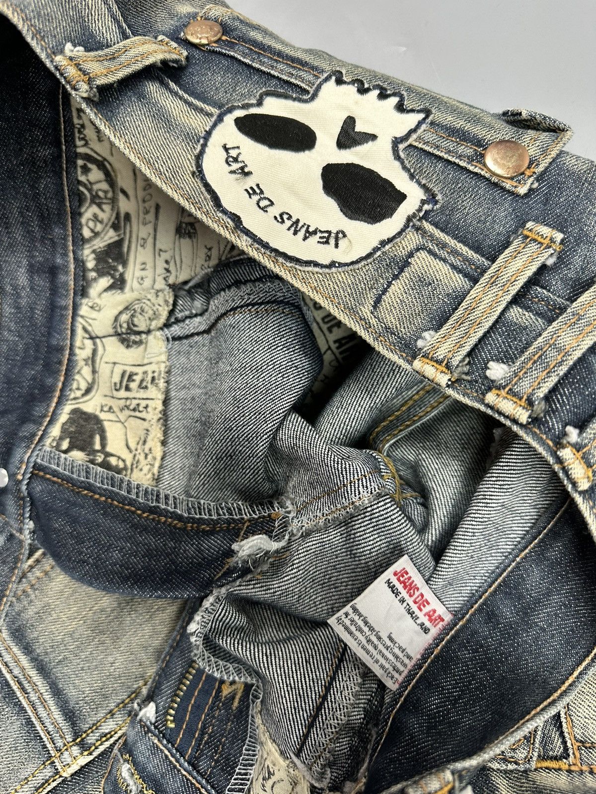 If Six Was Nine Tactical Bondage Multi Pocket Jeans De Art Size US 33 - 12 Thumbnail