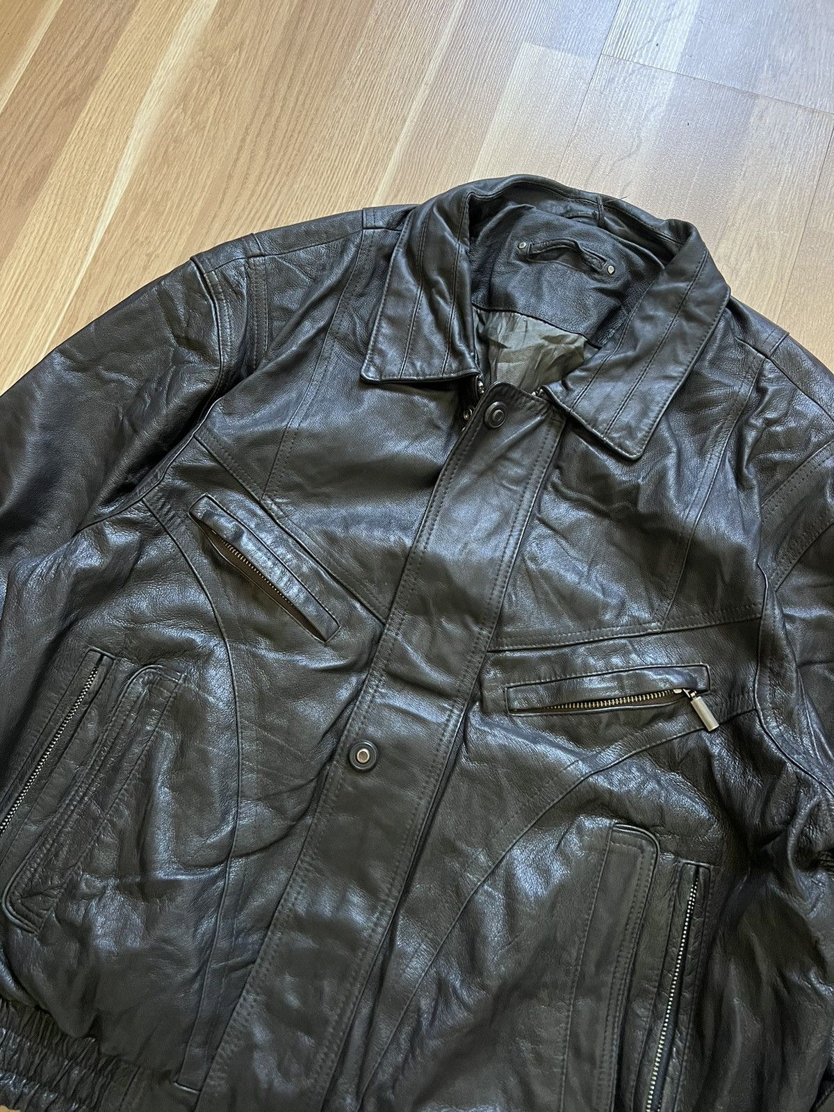 Vintage Vintage avant garde lgb style bomber leather jacket 90s Size US M / EU 48-50 / 2 - 5 Thumbnail