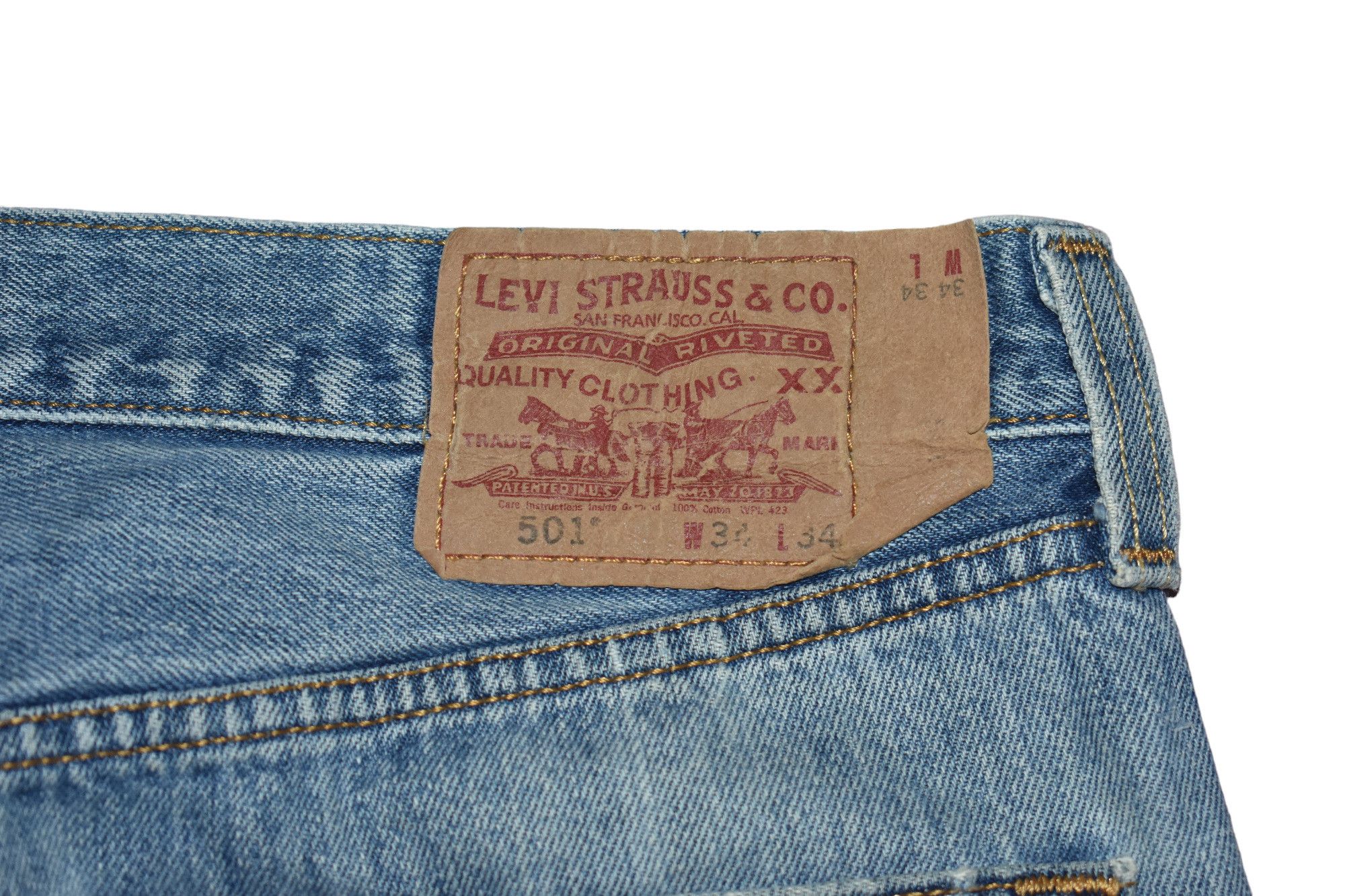 Levi's × Vintage Vintage Levis 501 Distress Denim size 34 Size US 34 / EU 50 - 8 Thumbnail