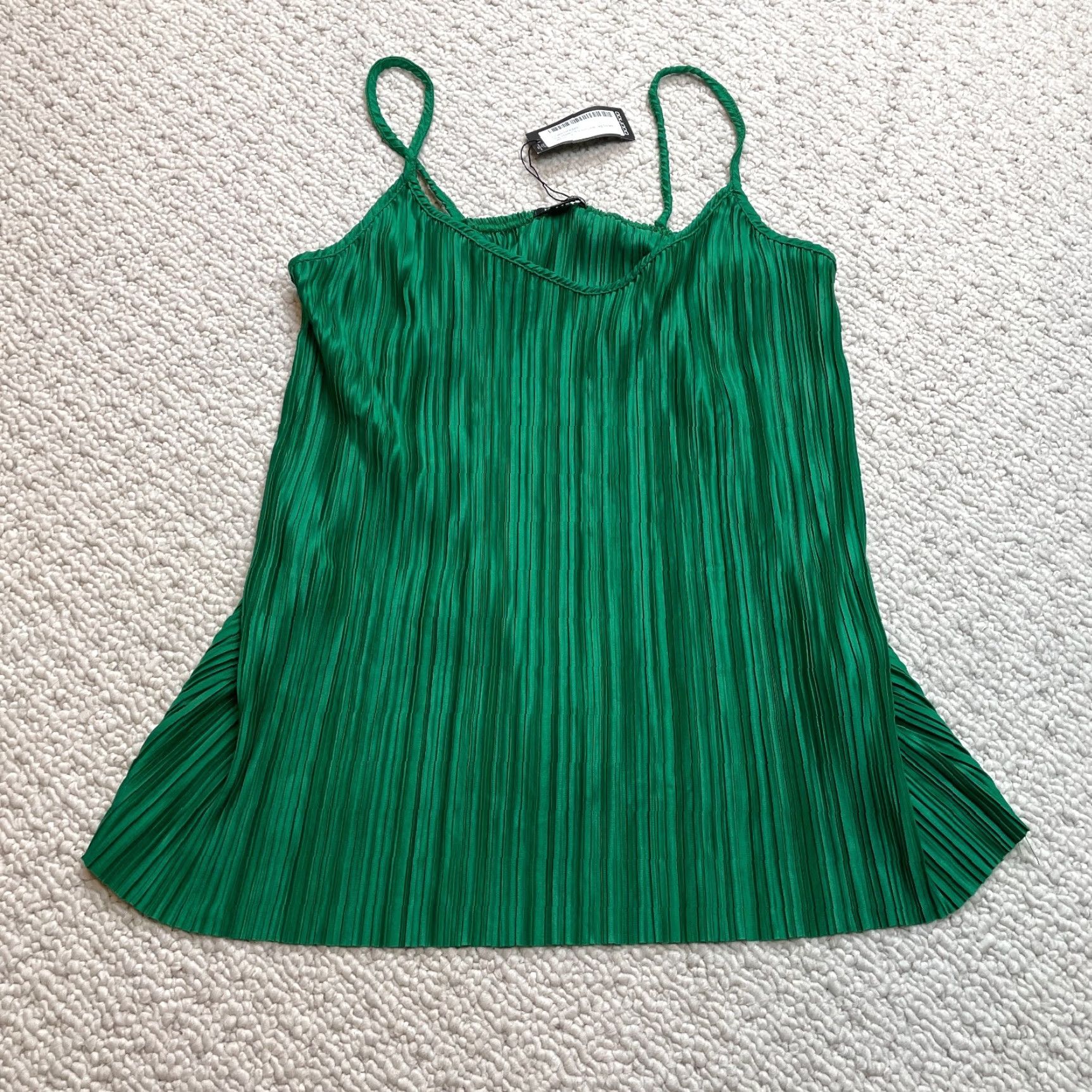 Boohoo Boohoo Tank Top Shirt Womens Plus 20 Green Plisse Cami + Wide Leg Pants 2 Piece Size 3XL / US 20-22 - 3 Thumbnail