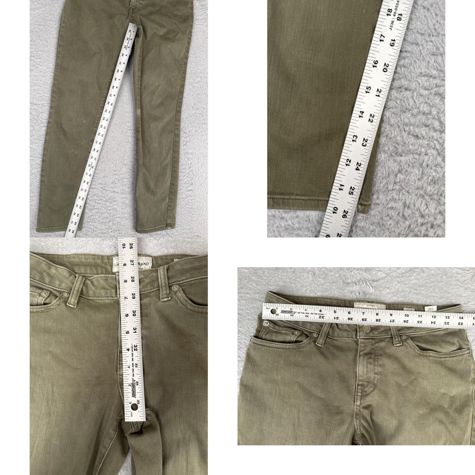 Lucky Brand Lucky Brand Lolita Skinny Jeans Womens 4 Green Med Wash Mid Rise Stretch 27x26 Size 27" / US 4 / IT 40 - 8 Thumbnail