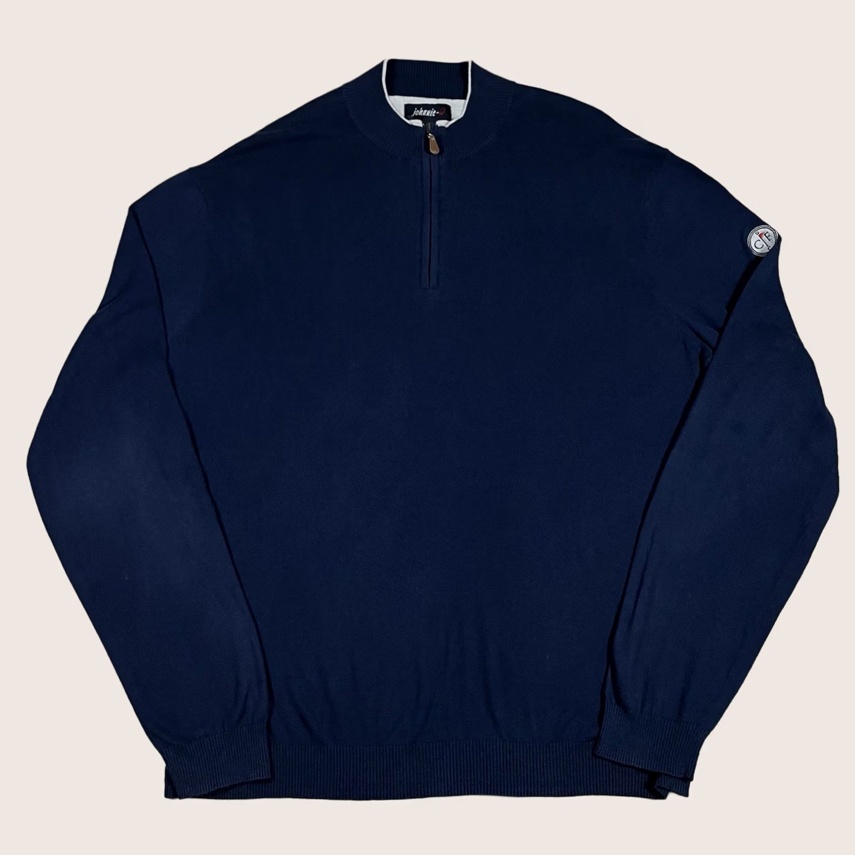 johnnie-O johnnie-O 1/4 Zip Pullover Mens XL Performance Silk Blend Conway Farms Golf Shirt Regular Blue Size US XL / EU 56 / 4 - 1 Thumbnail