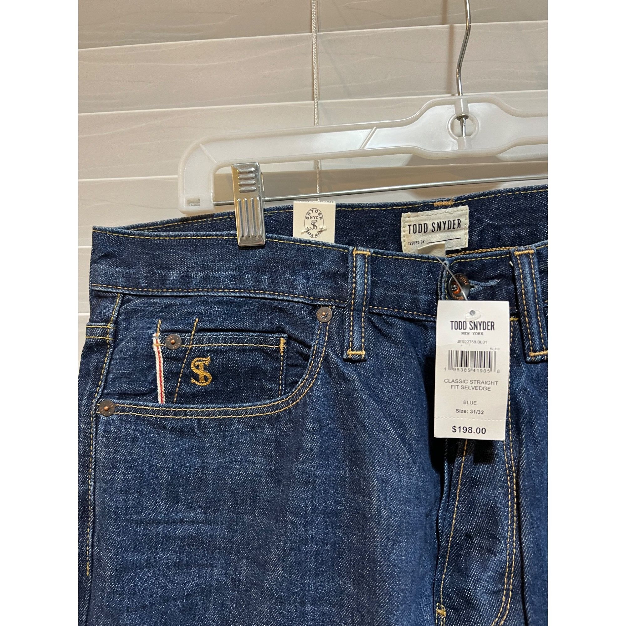 Todd Snyder TODD SNYDER Classic Fit Selvedge Mens Jeans - NWT Size 31x32 Size US 31 - 4 Thumbnail