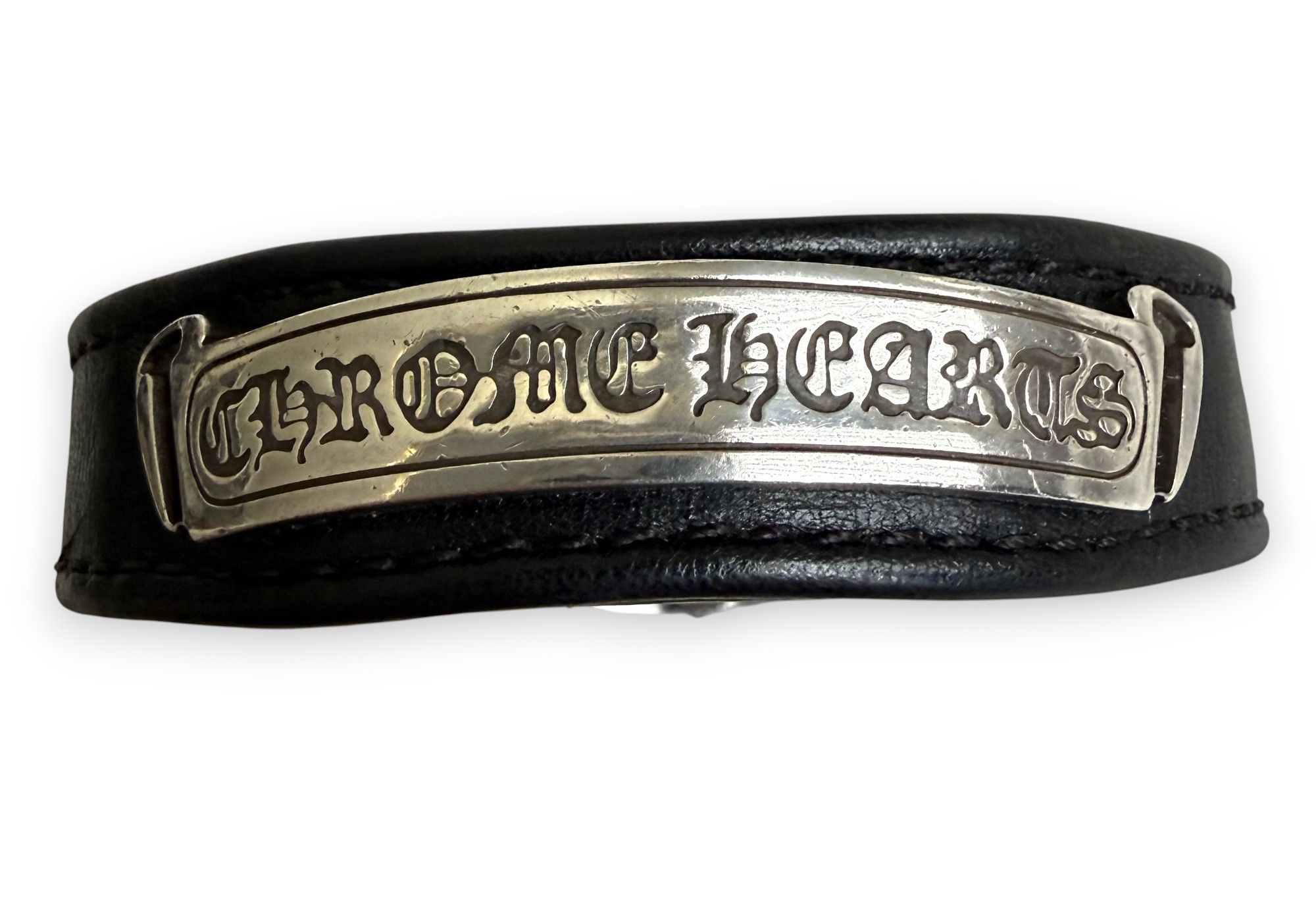 Chrome Hearts Chrome Hearts Gunslinger Scroll Leather Bracelet Size ONE SIZE - 1 Thumbnail